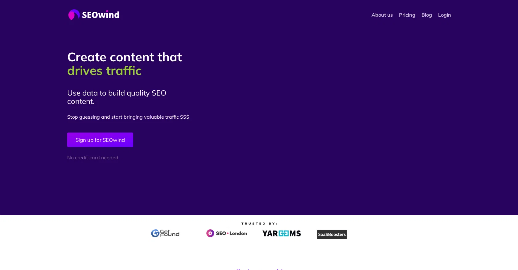 SEOwind screenshot