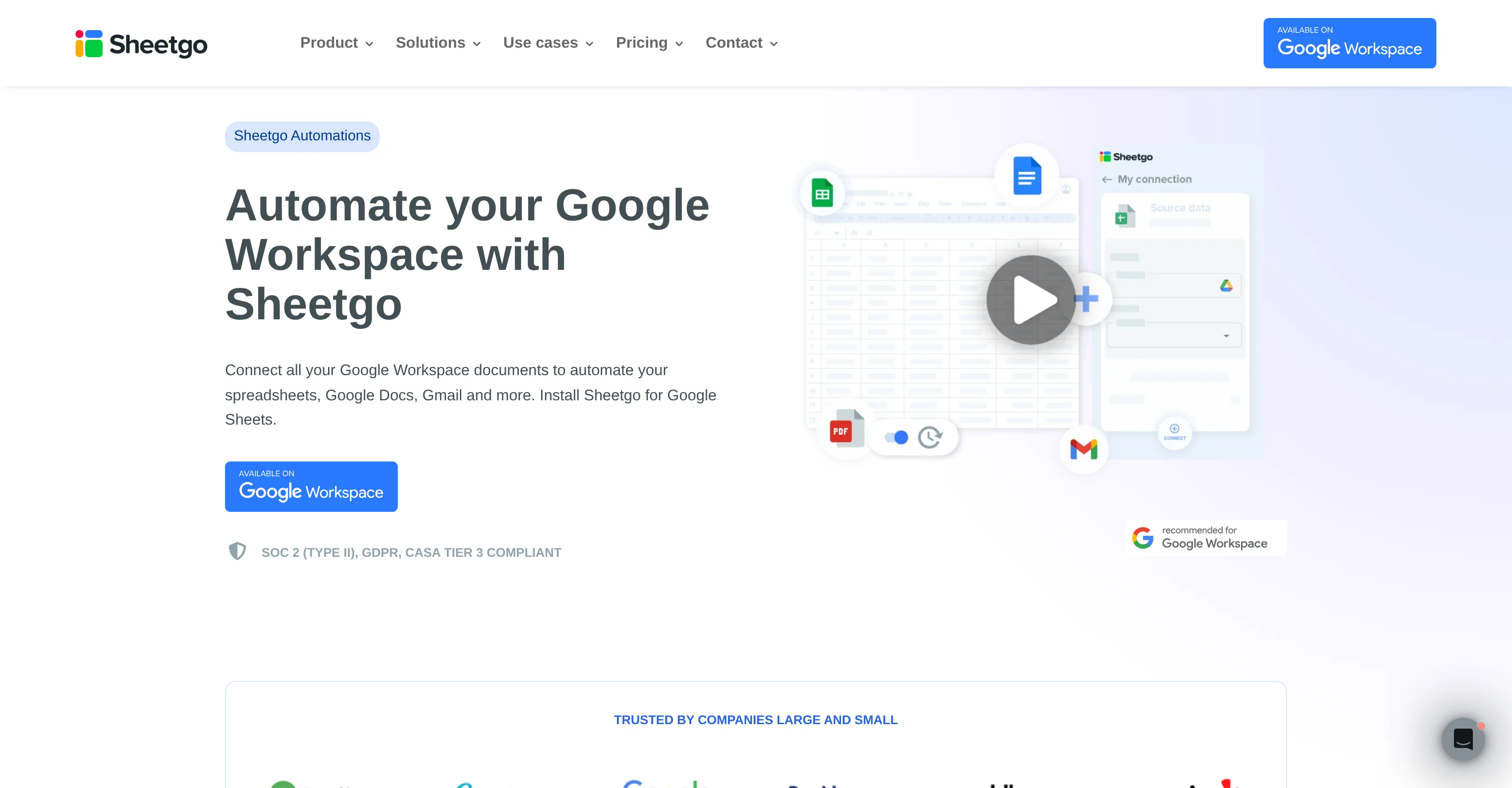 Sheetgo screenshot