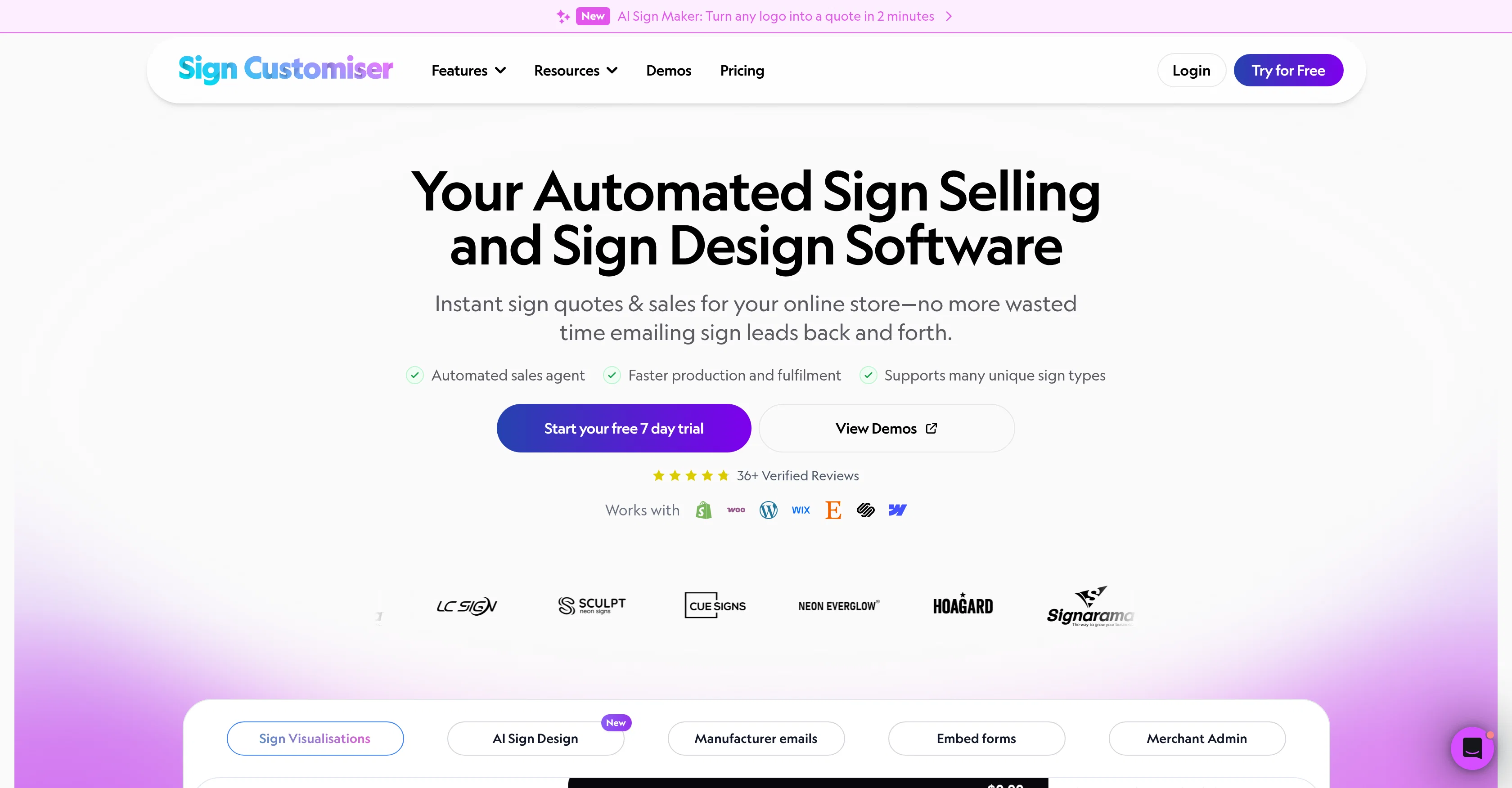 Sign Customiser screenshot