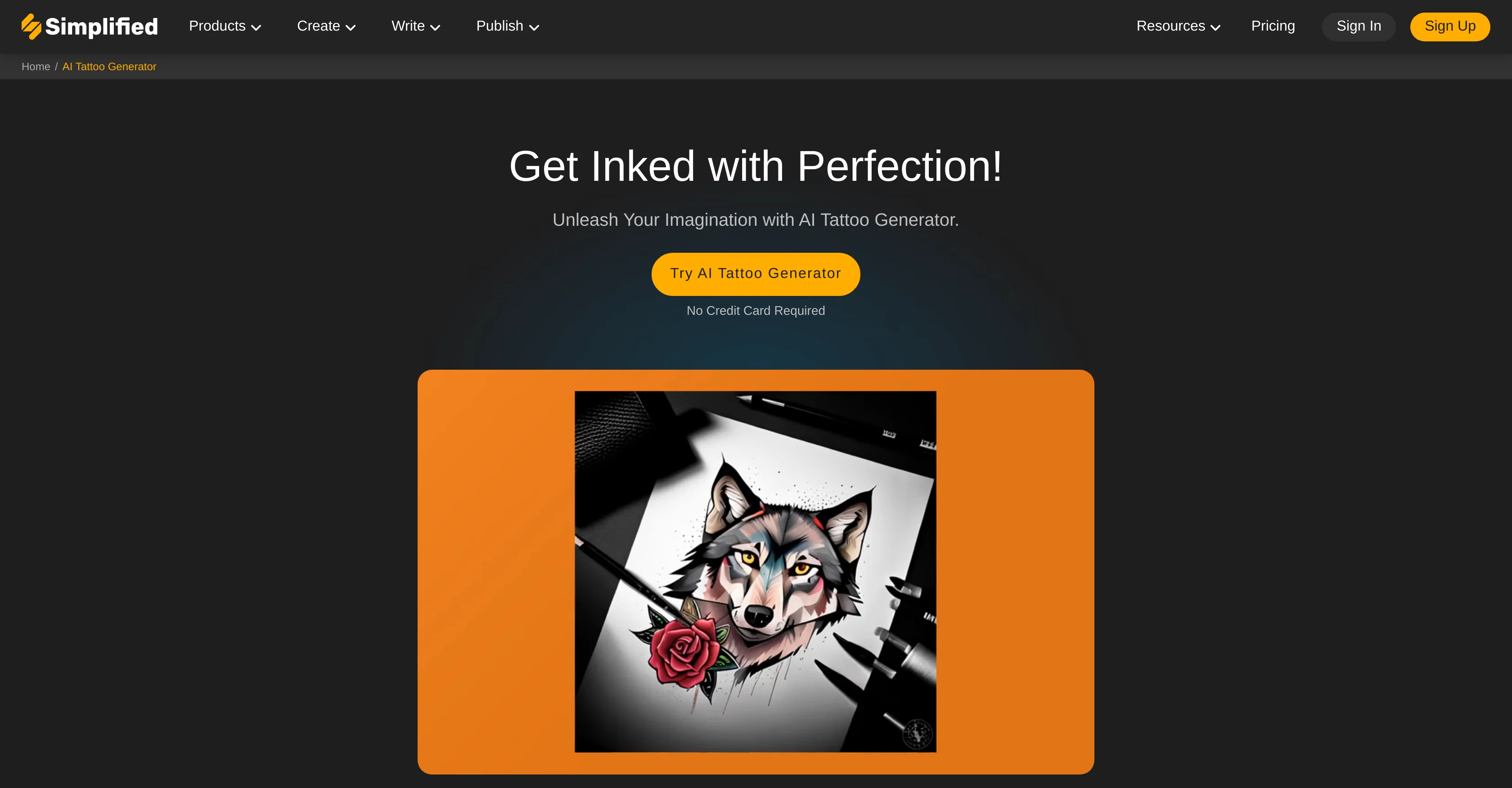 Simplified Tattoo Generator screenshot
