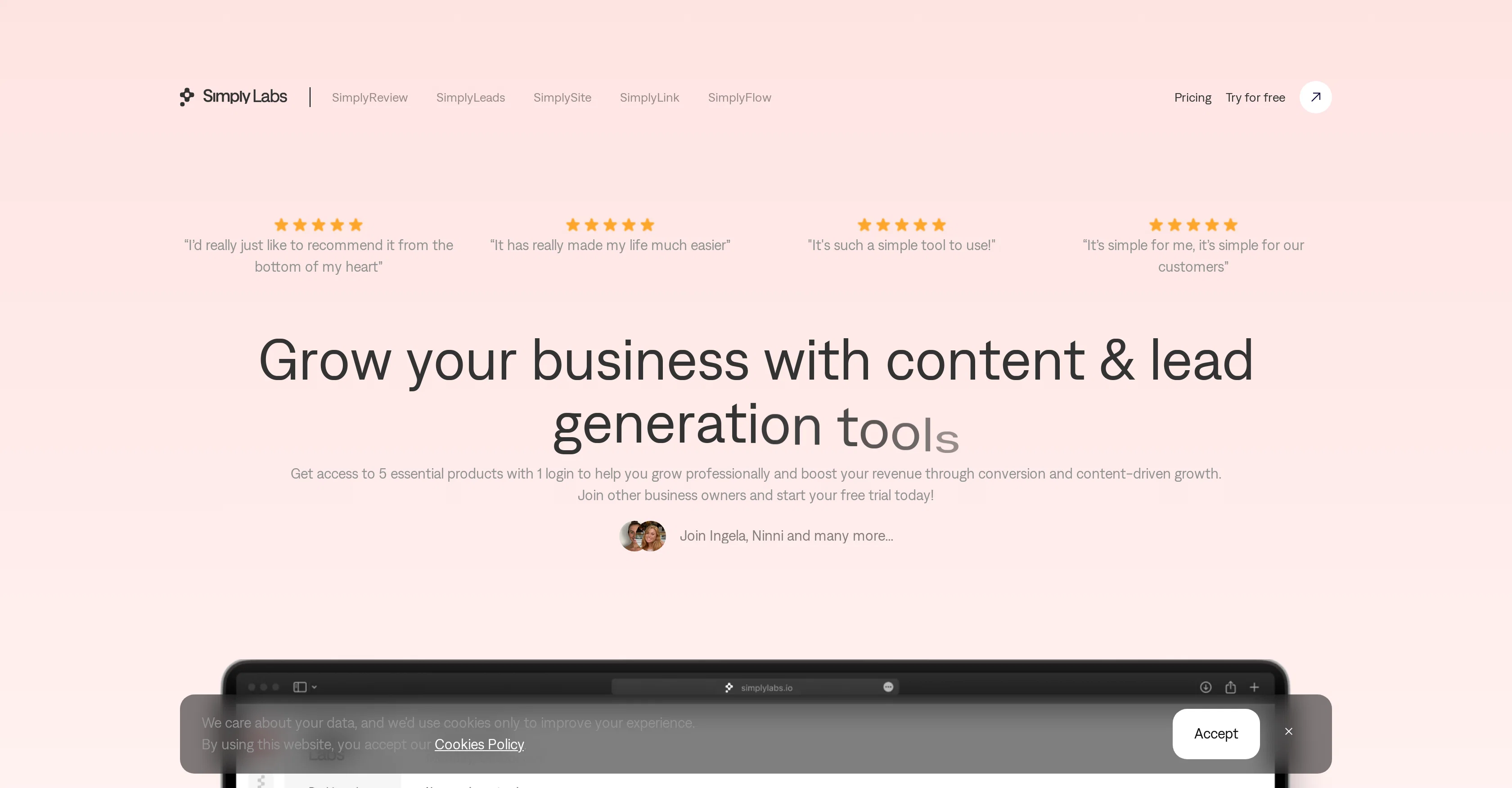 SimplyLabs screenshot