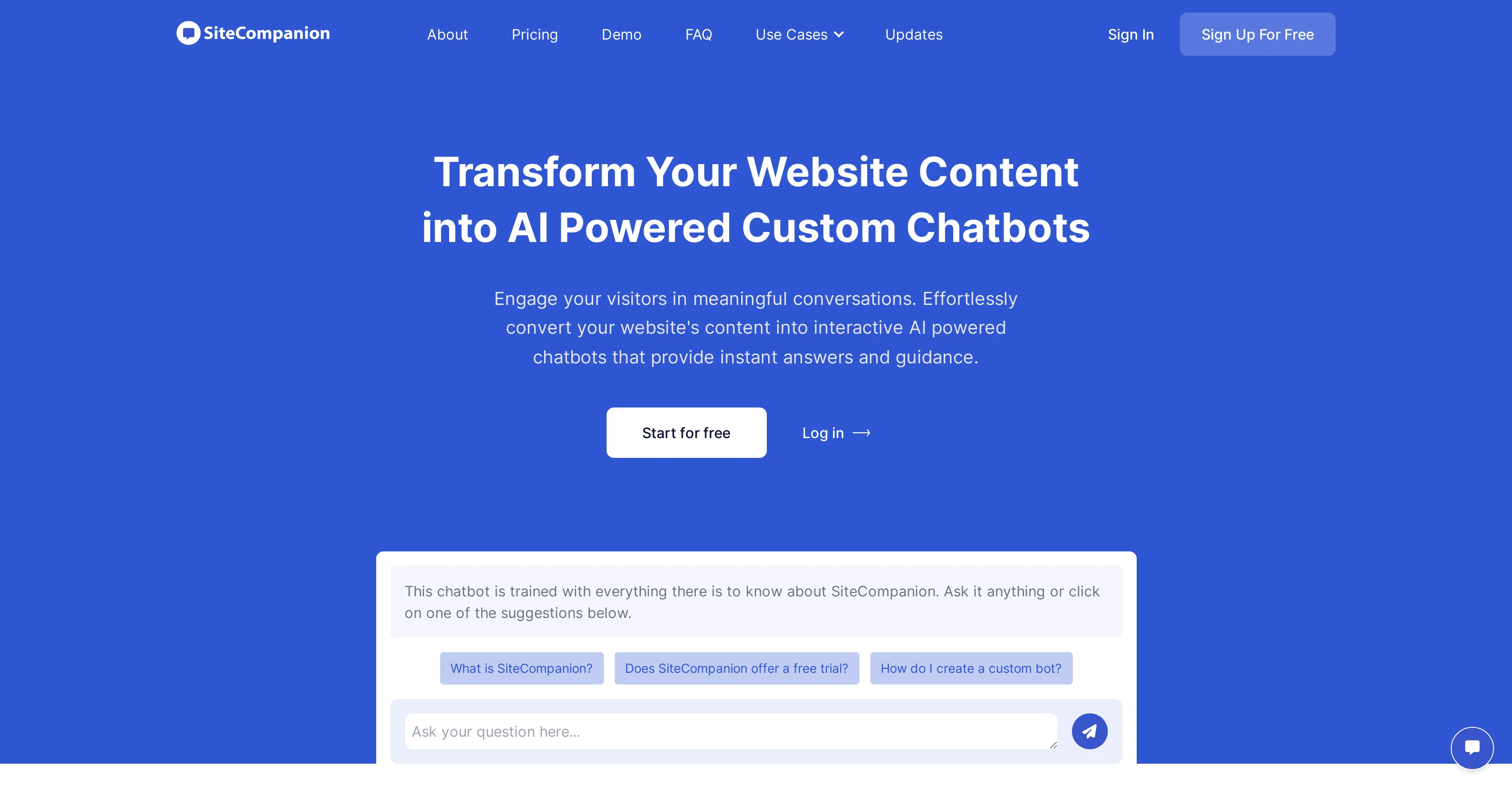 SiteCompanion screenshot