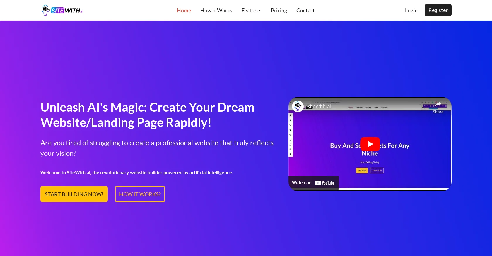 Sitewith.ai screenshot