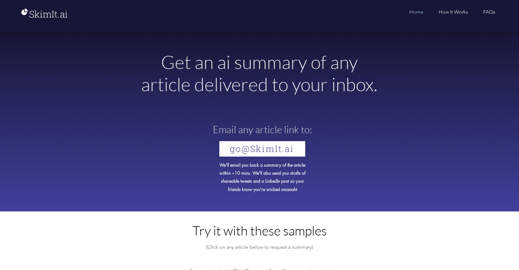 SkimIt screenshot