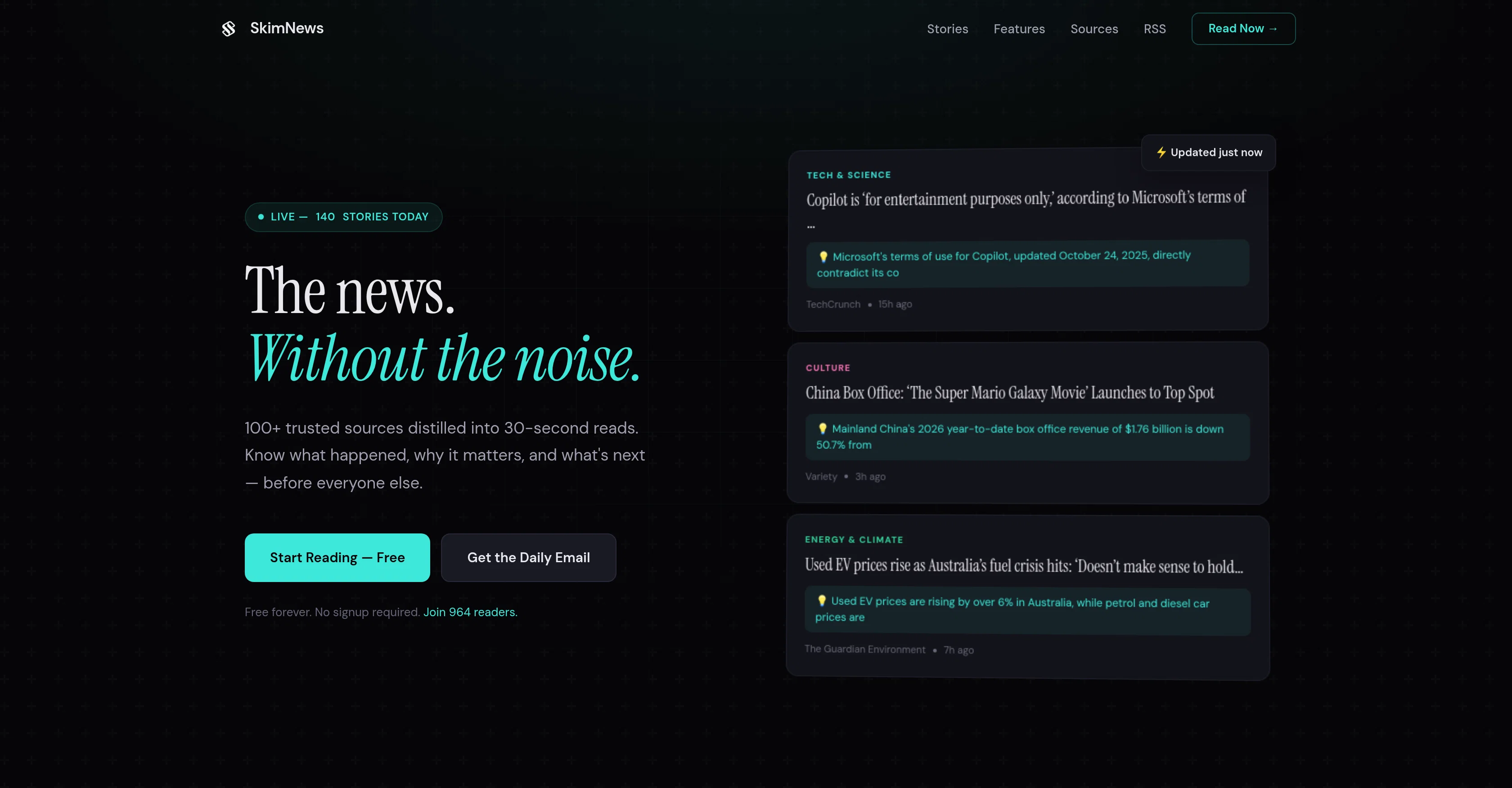 SkimNews screenshot