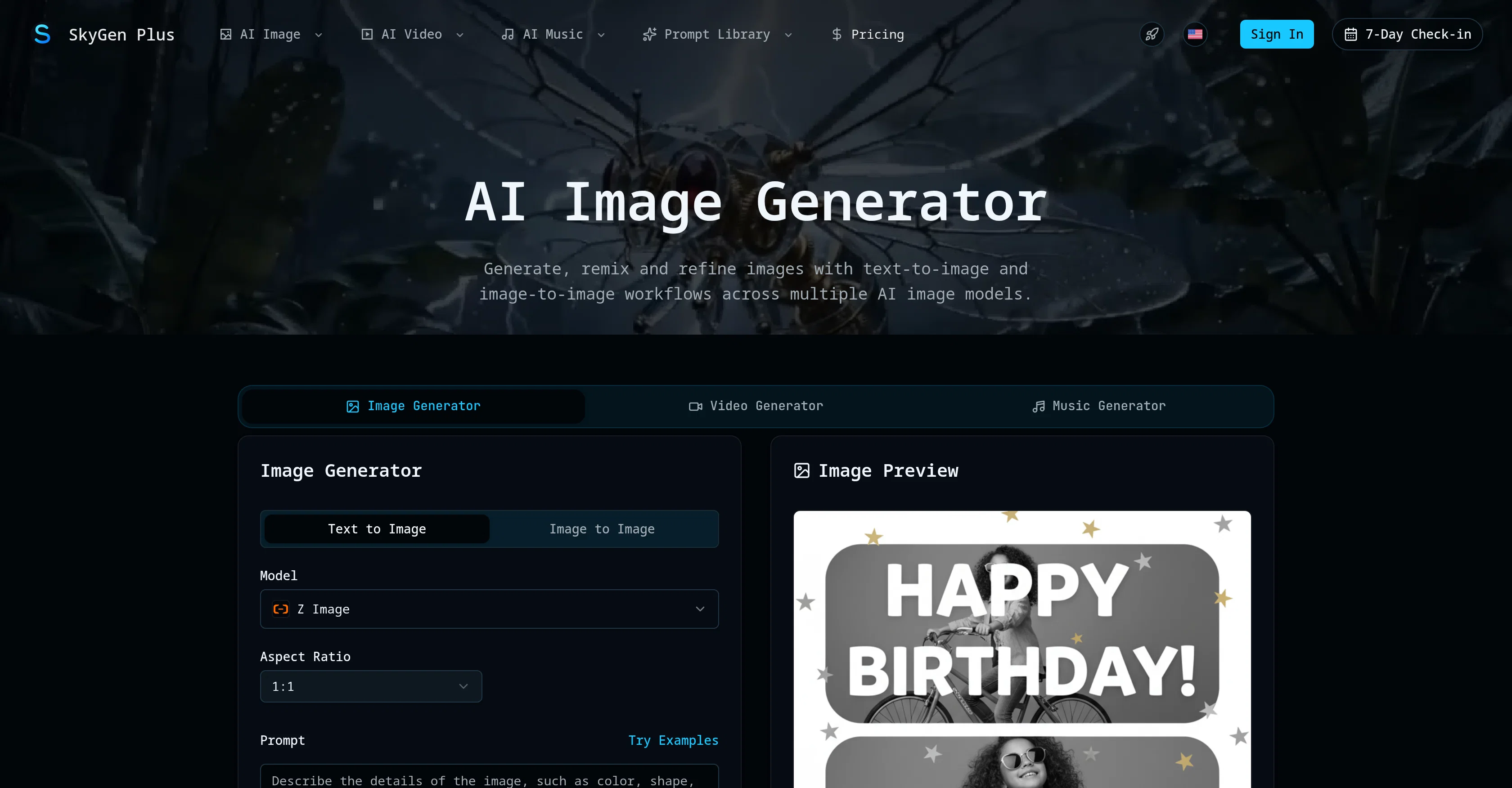 SkyGen Plus | AI Image Generator screenshot