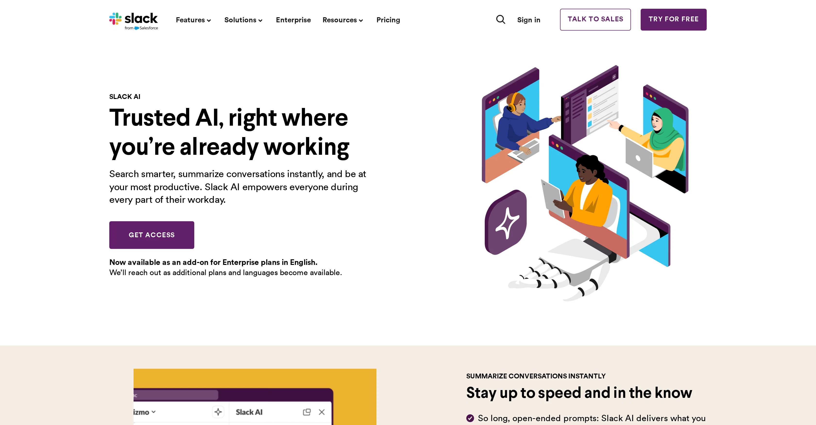 Slack AI screenshot