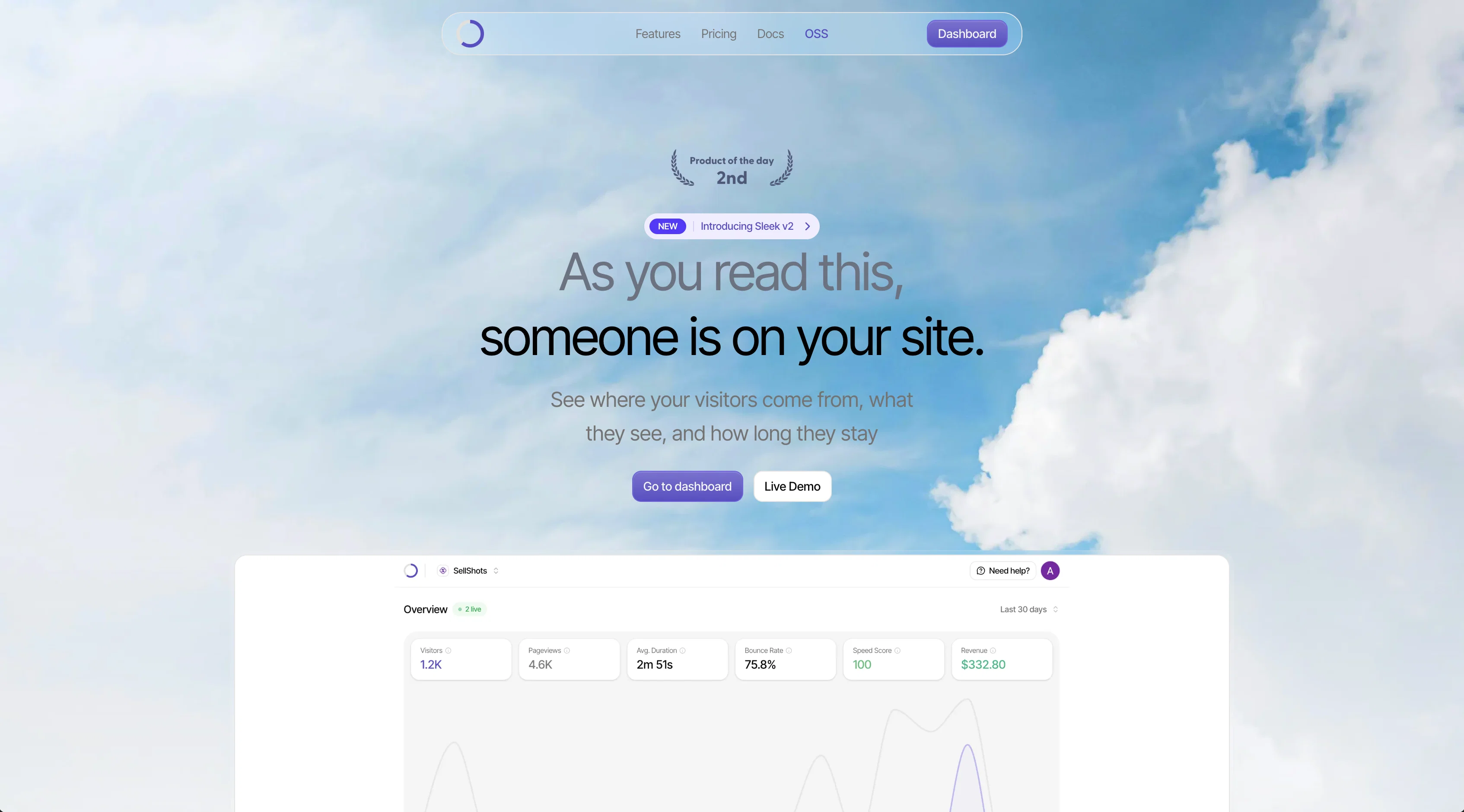 Sleek Analytics screenshot
