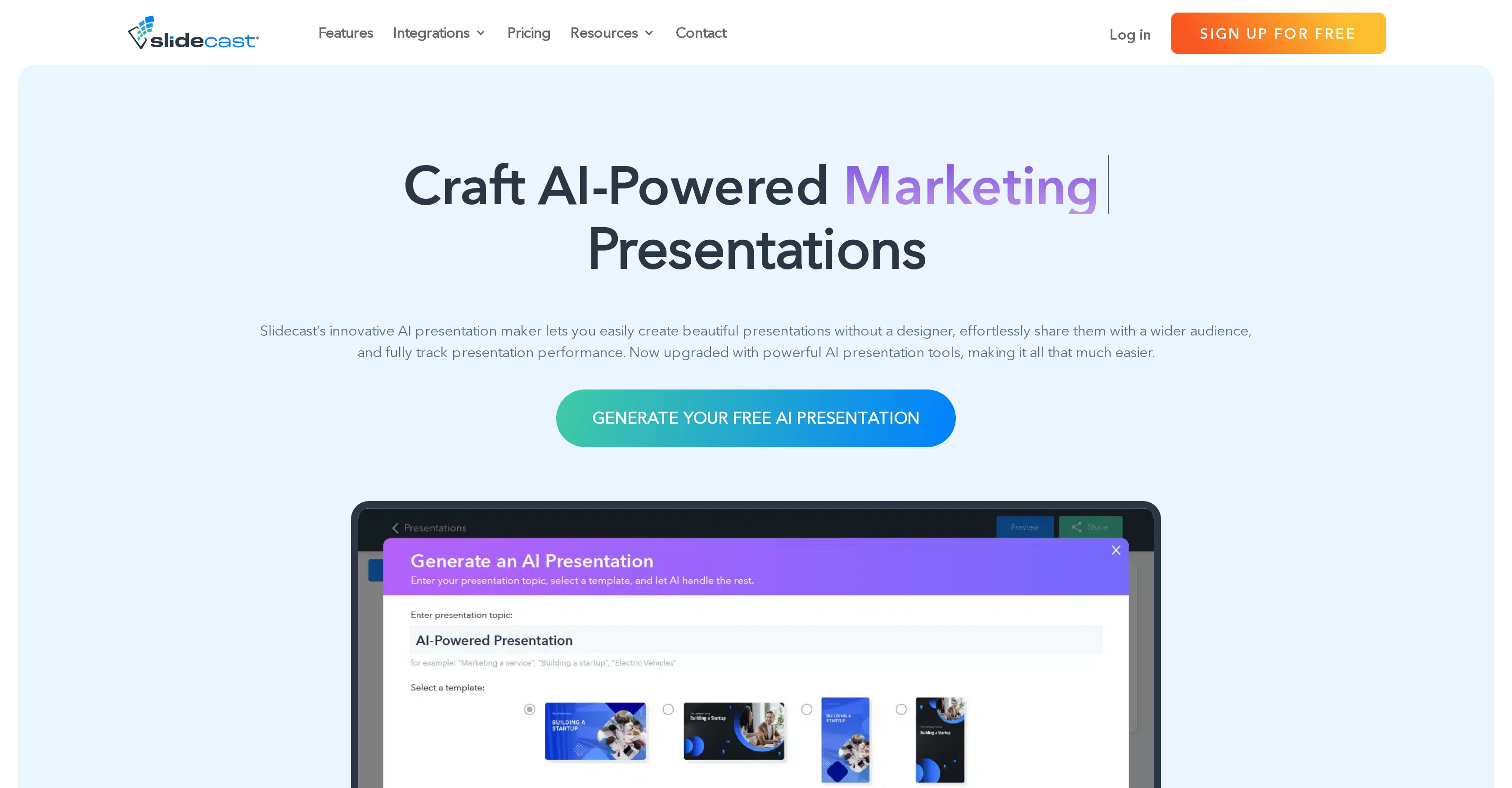 Slidecast screenshot