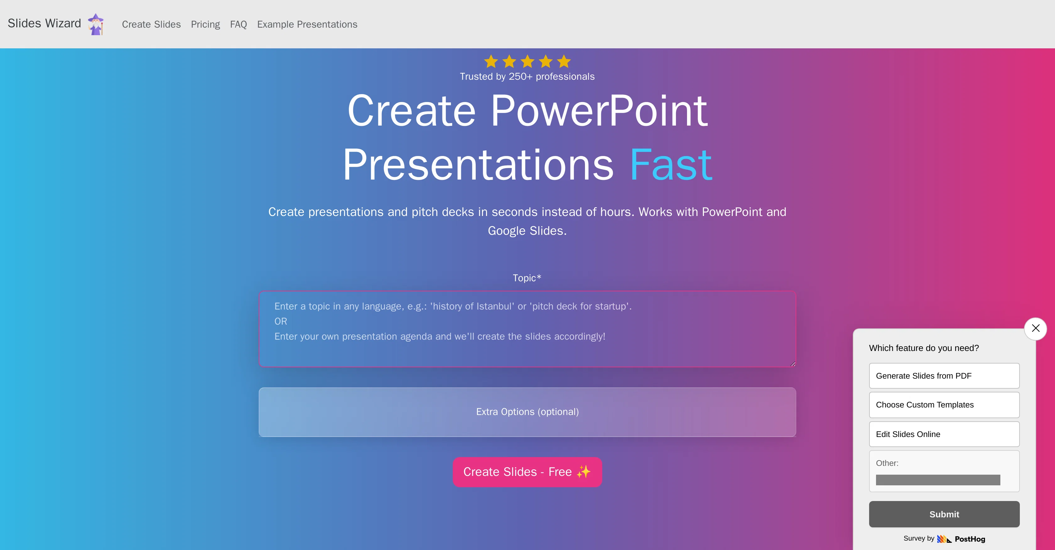 Slides Wizard screenshot