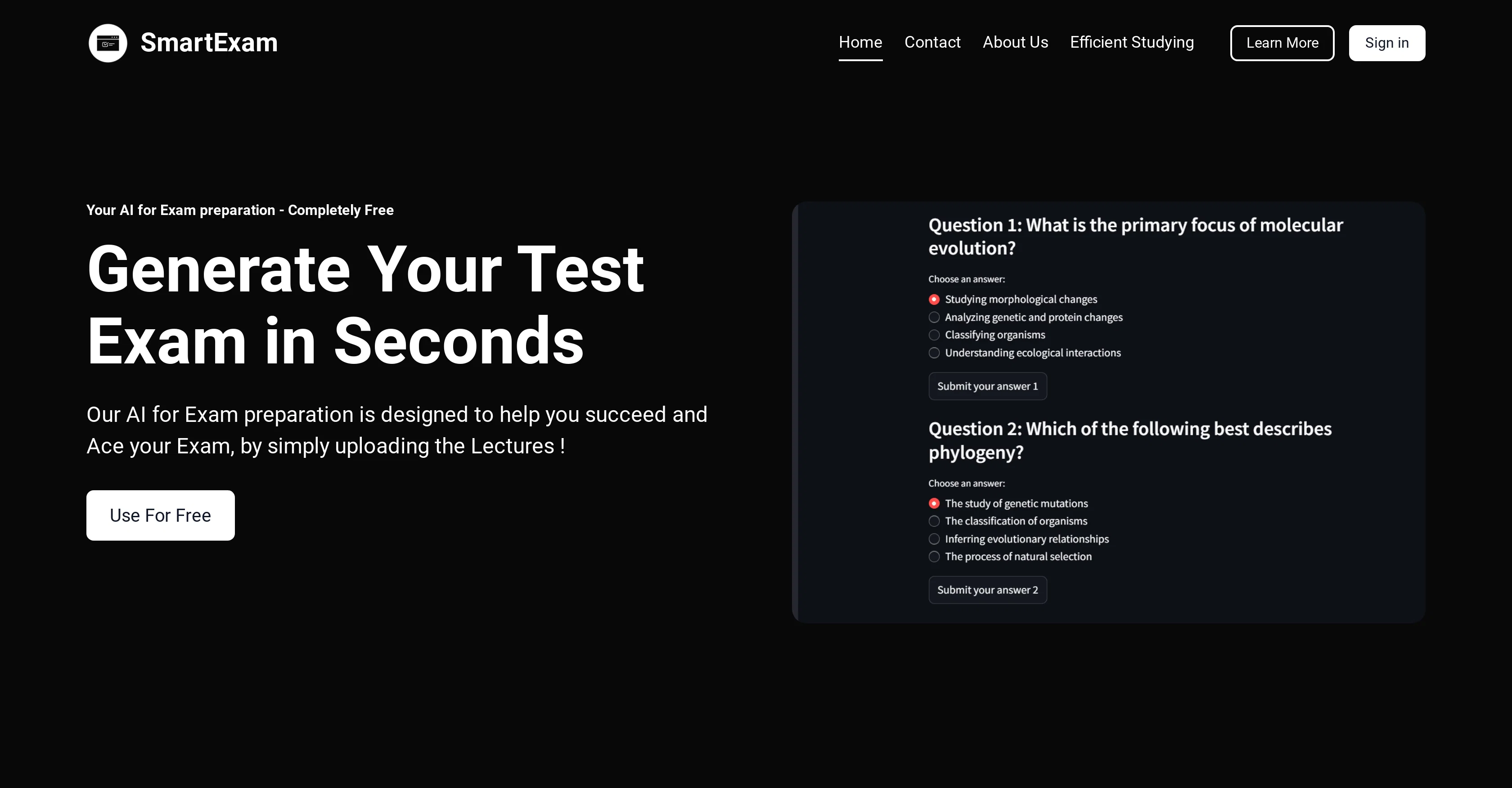 Smartexam screenshot