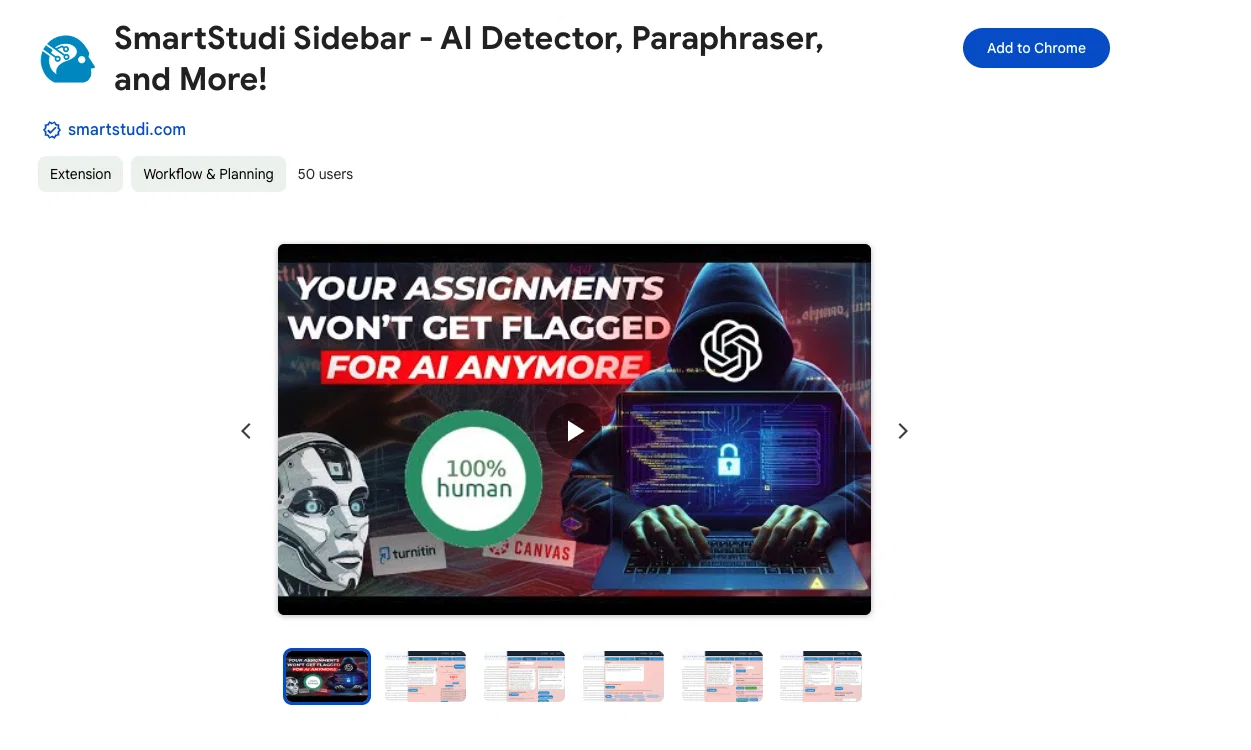 SmartStudi Sidebar screenshot