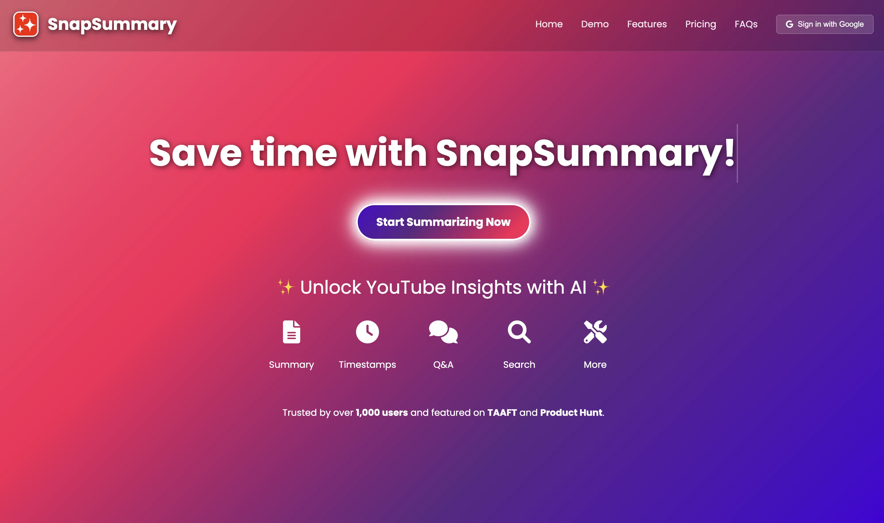 SnapSummary screenshot