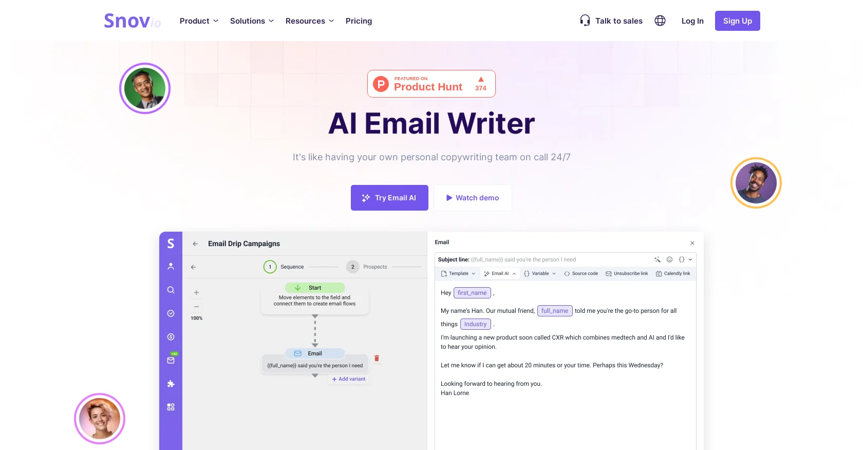 Snov Email Writer screenshot