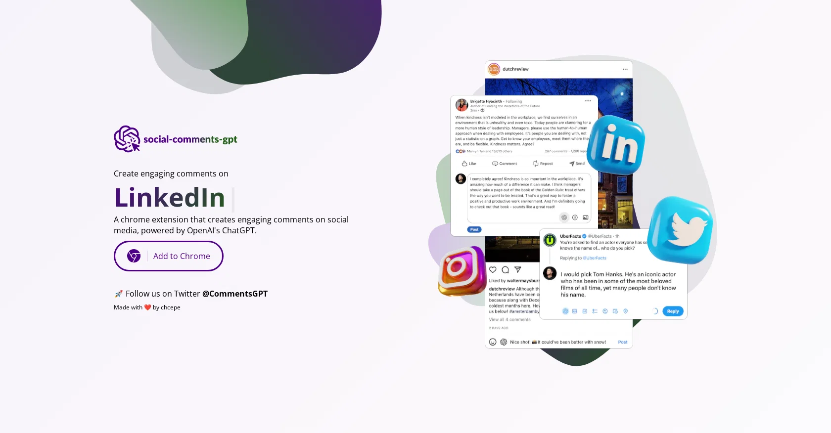 Social Comments GPT screenshot