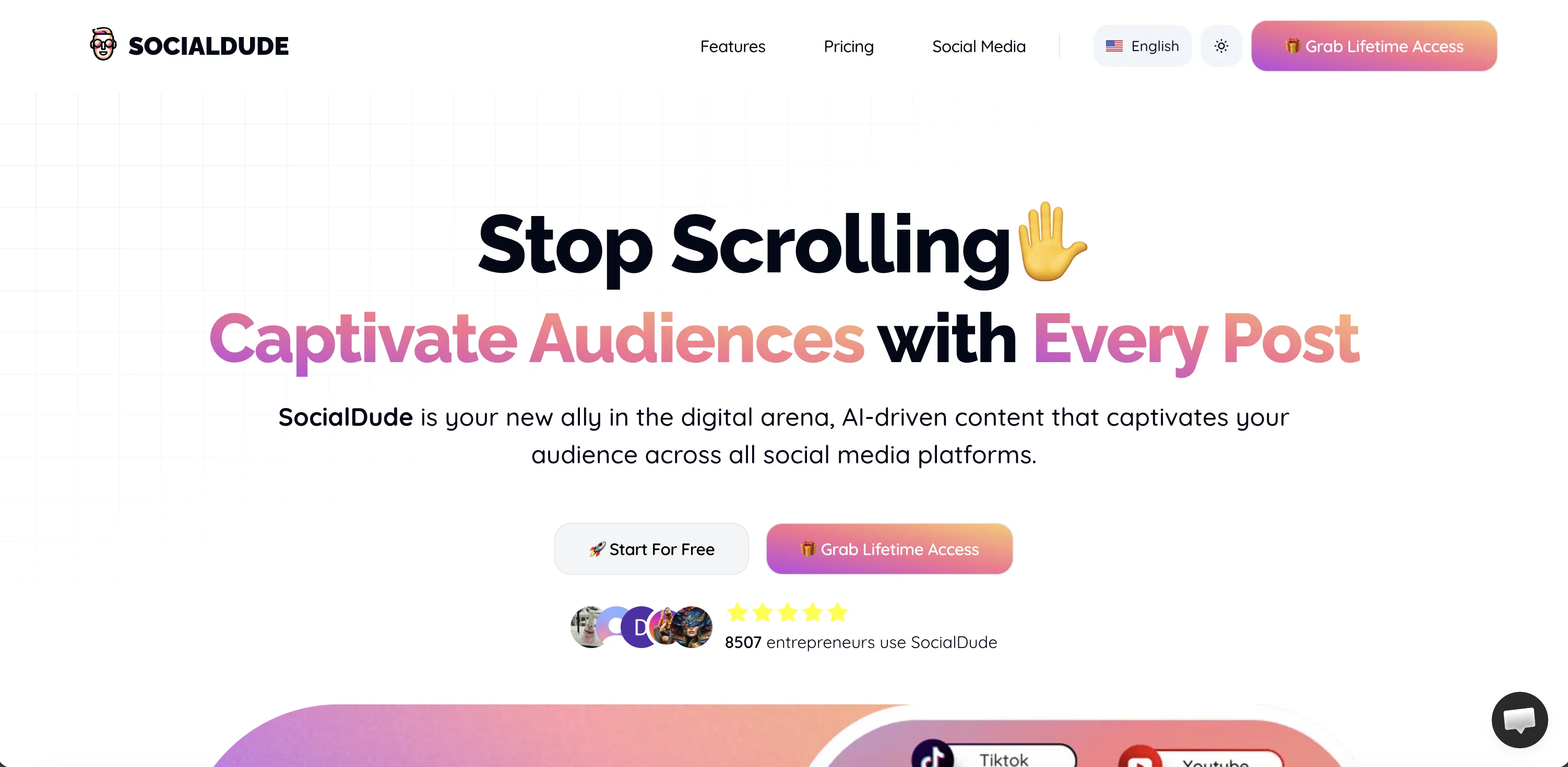SocialDude screenshot
