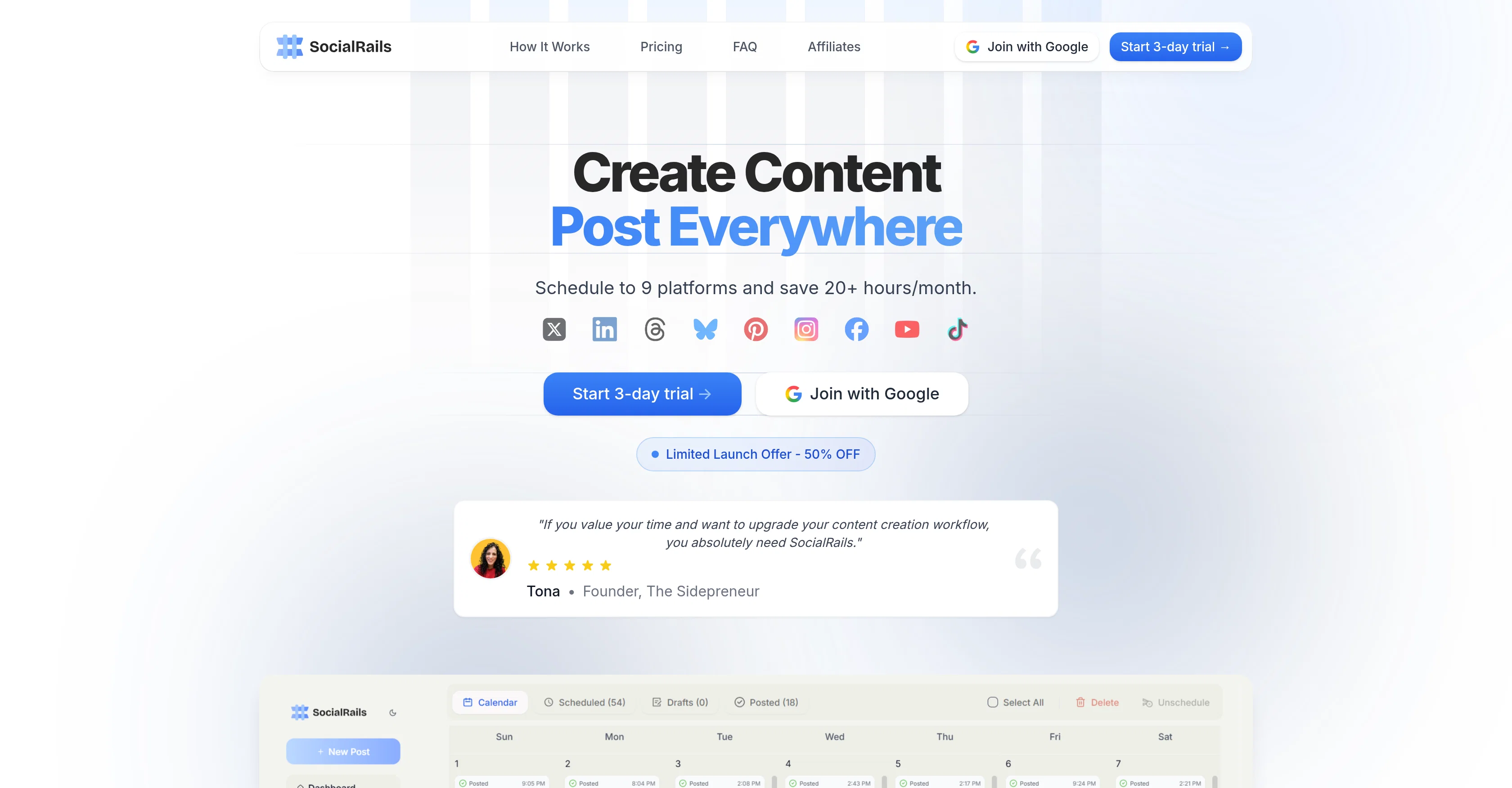 SocialRails screenshot