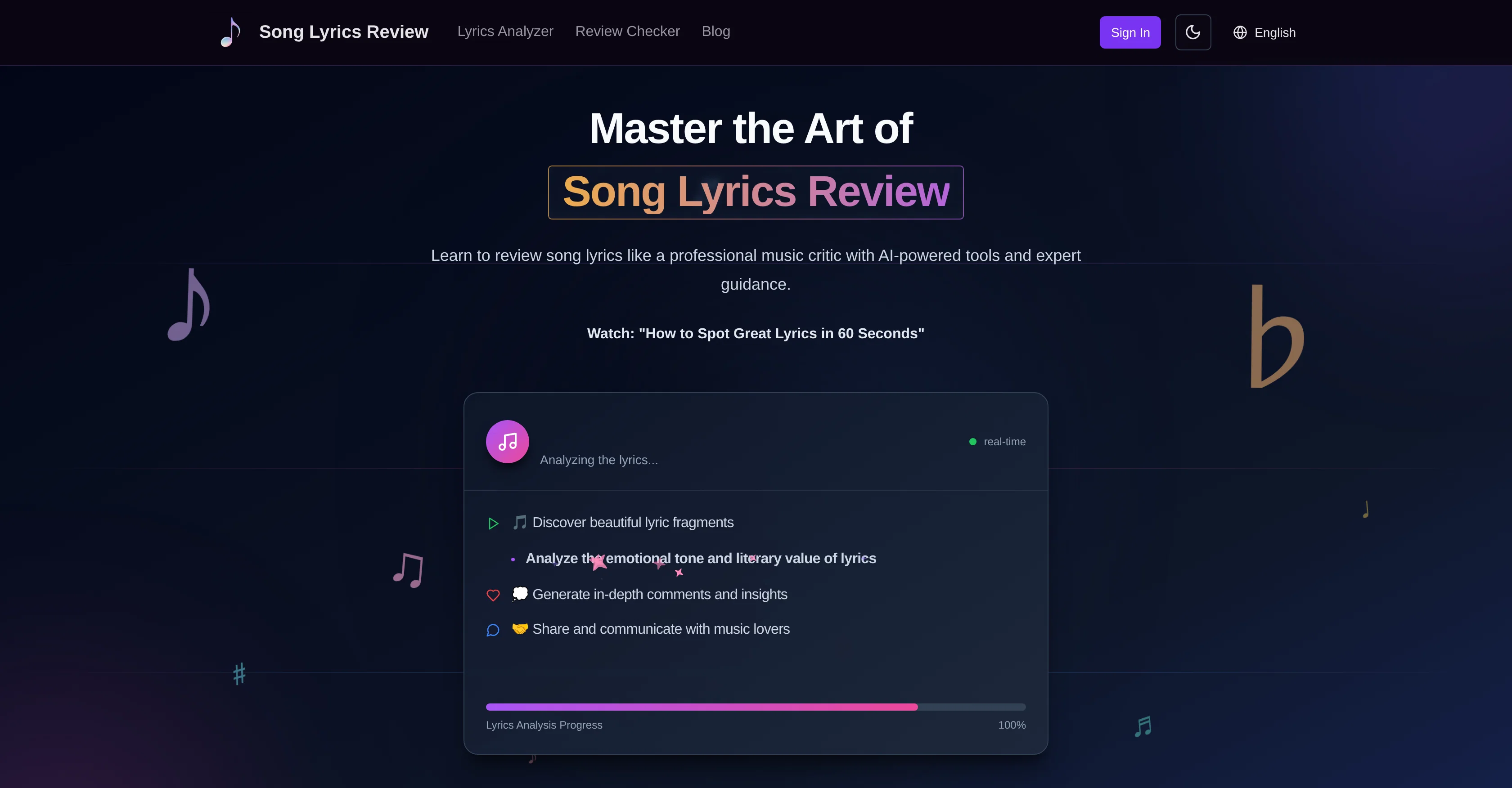 Song Lyrics Review screenshot