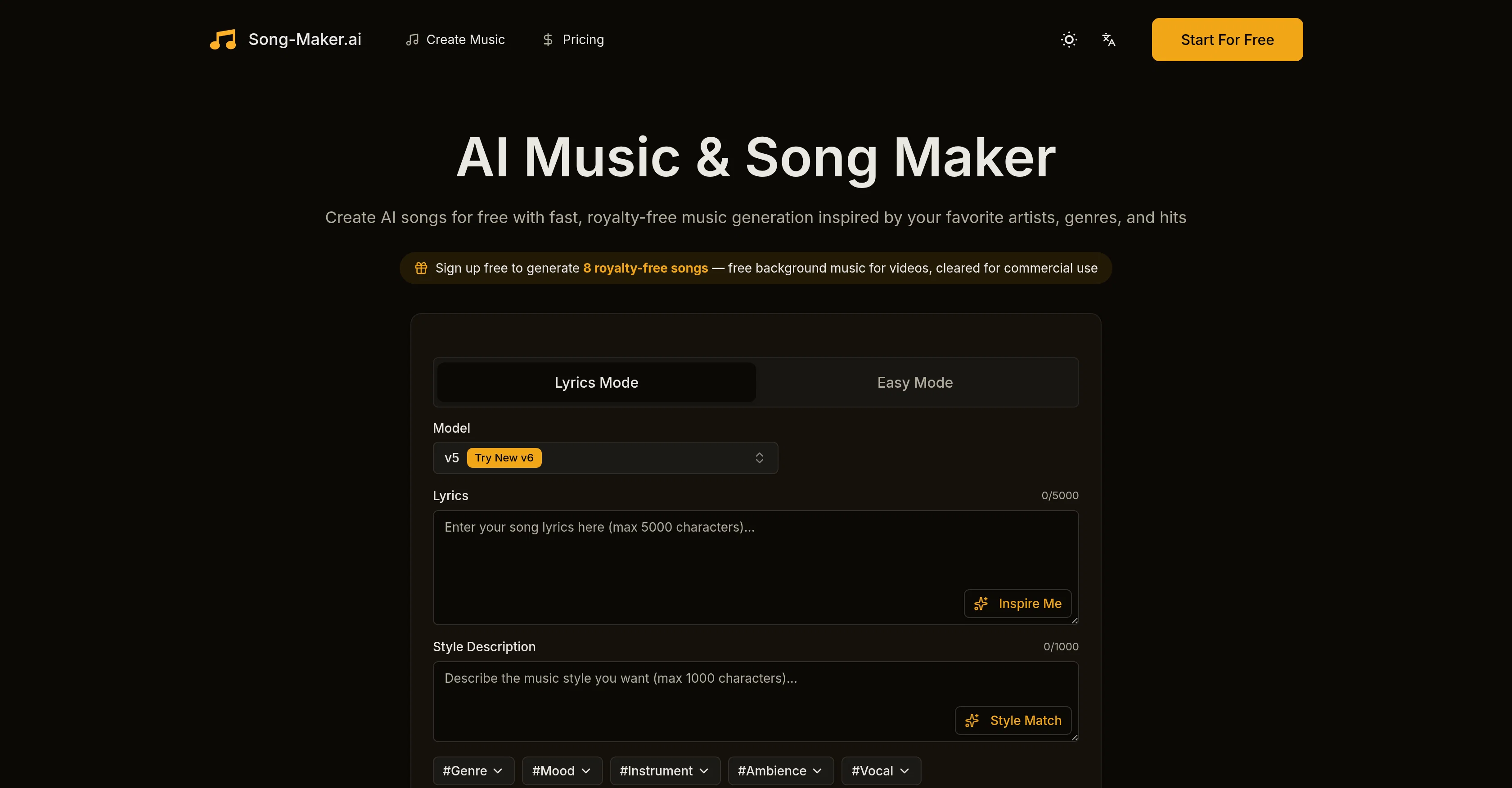 Song Maker AI screenshot
