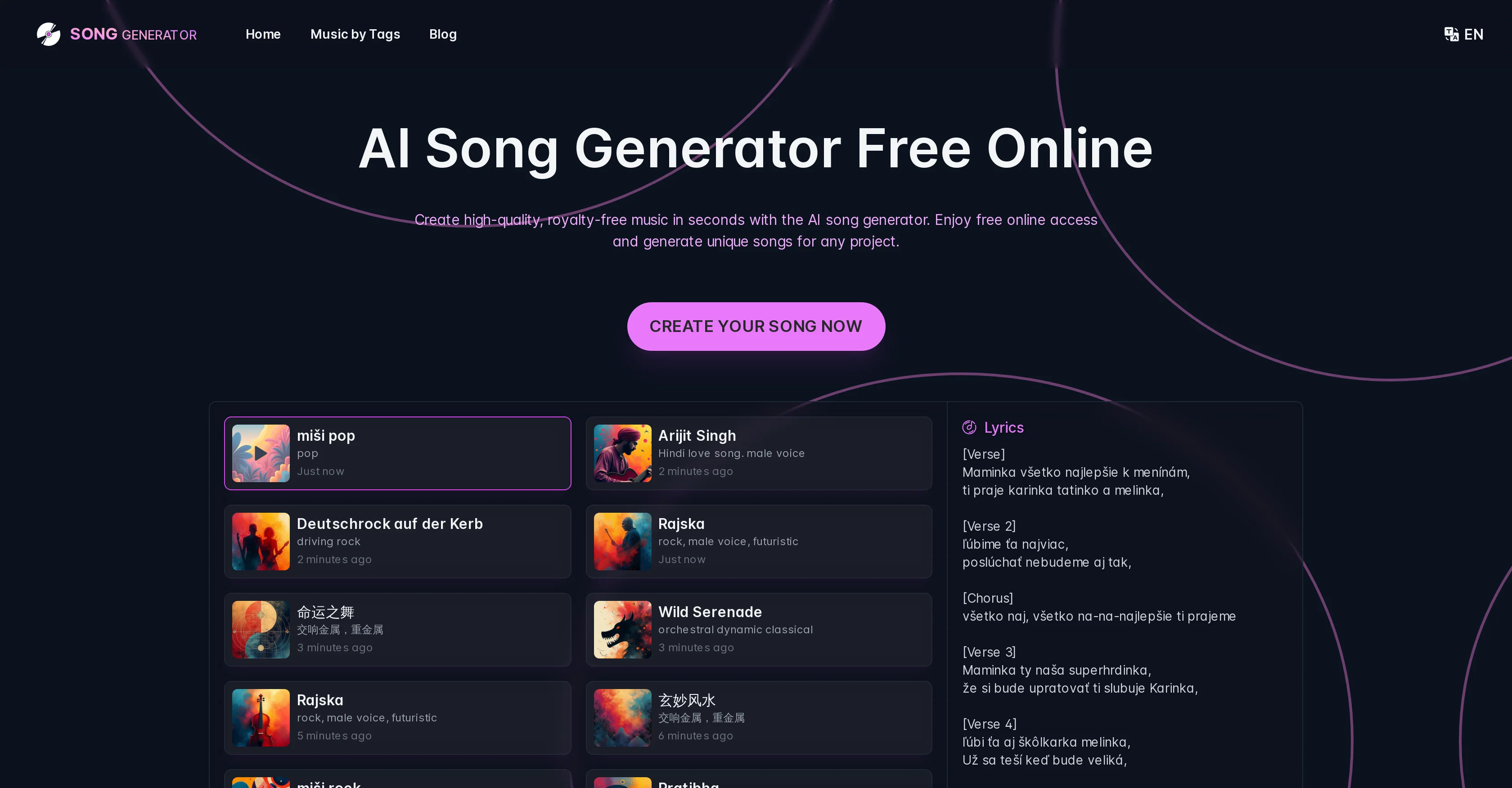 SongGenerator.io screenshot