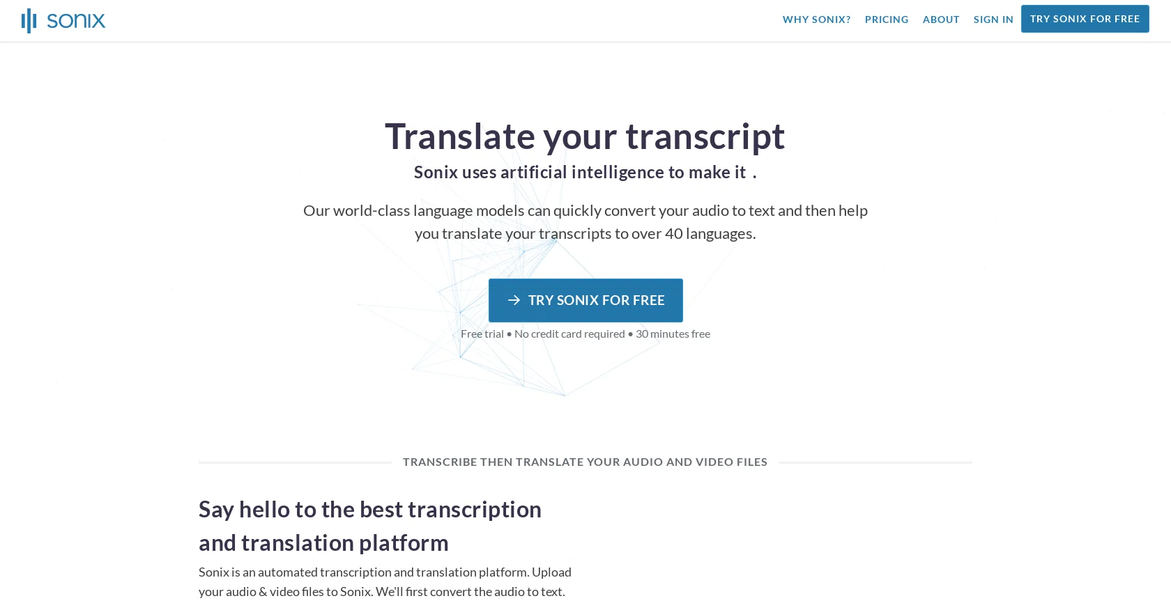 Sonix screenshot
