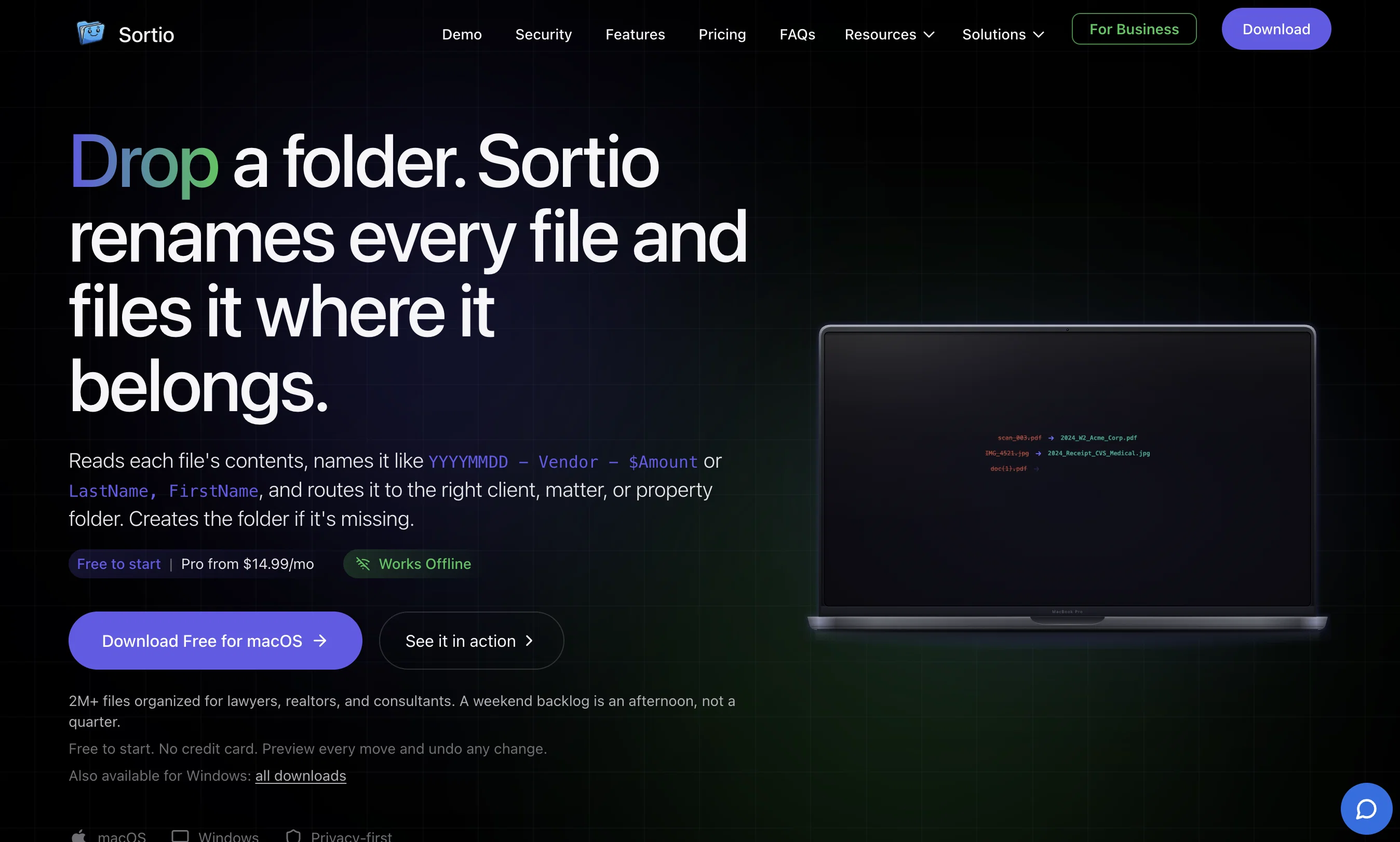 Sortio screenshot