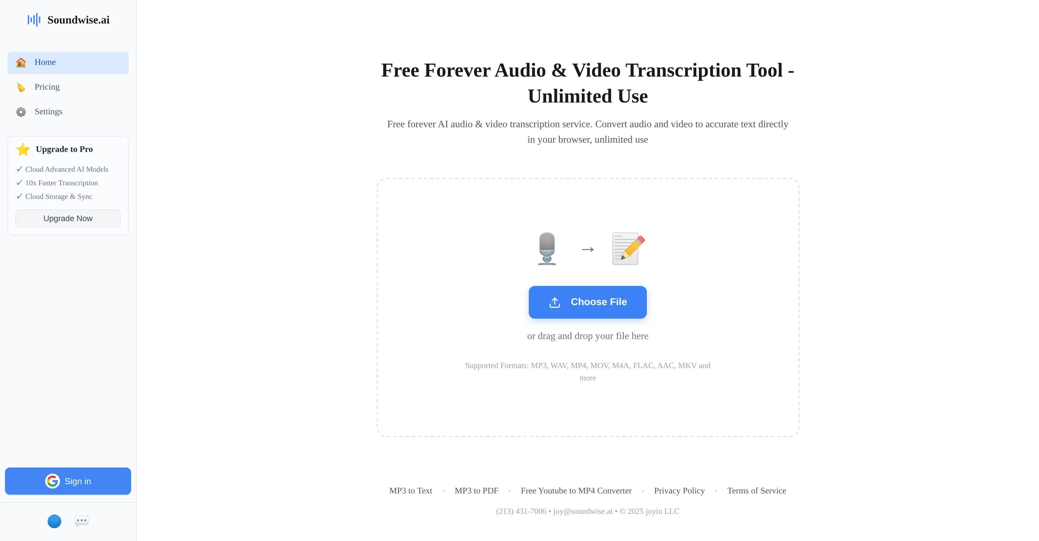 Soundwise.ai screenshot