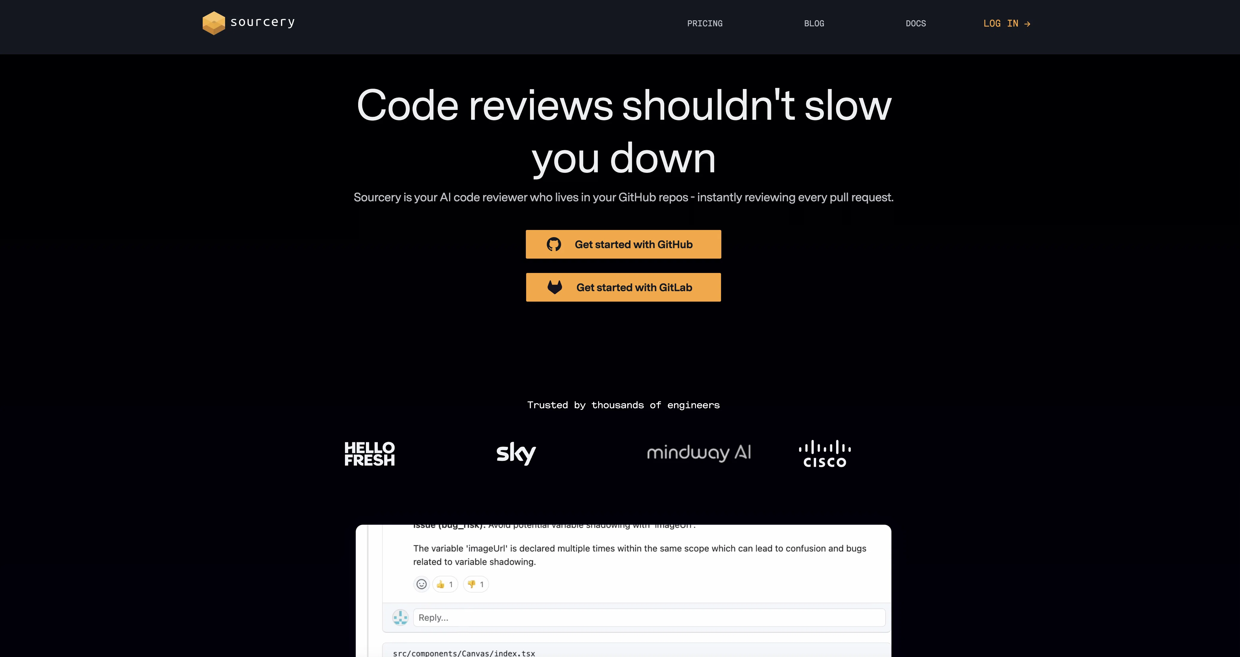 Sourcery screenshot