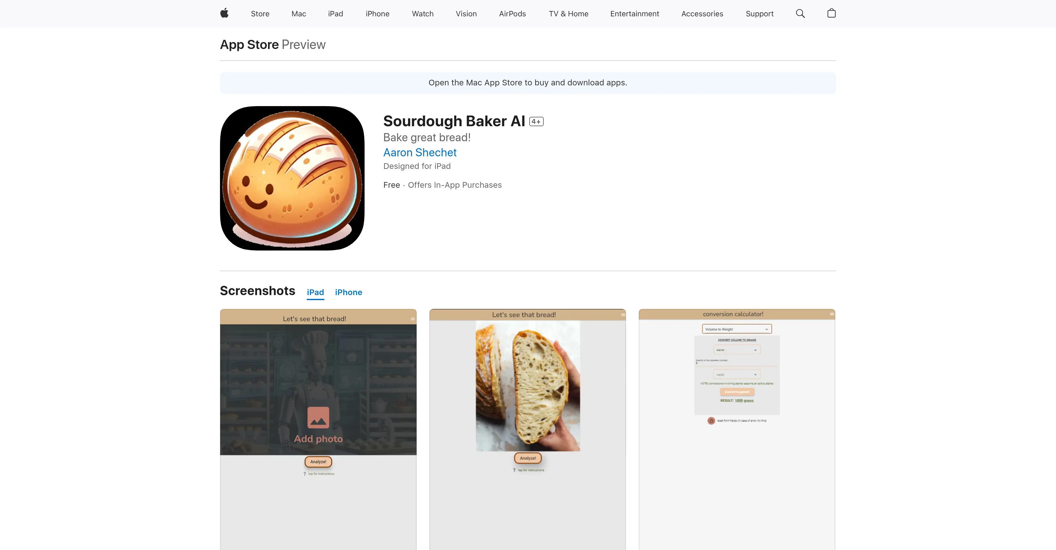 Sourdough Baker AI screenshot