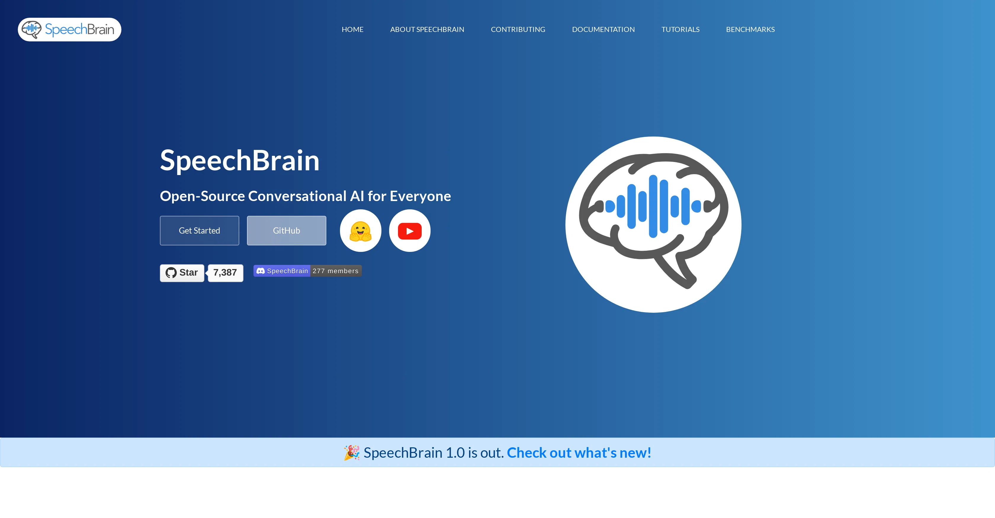 SpeechBrain screenshot
