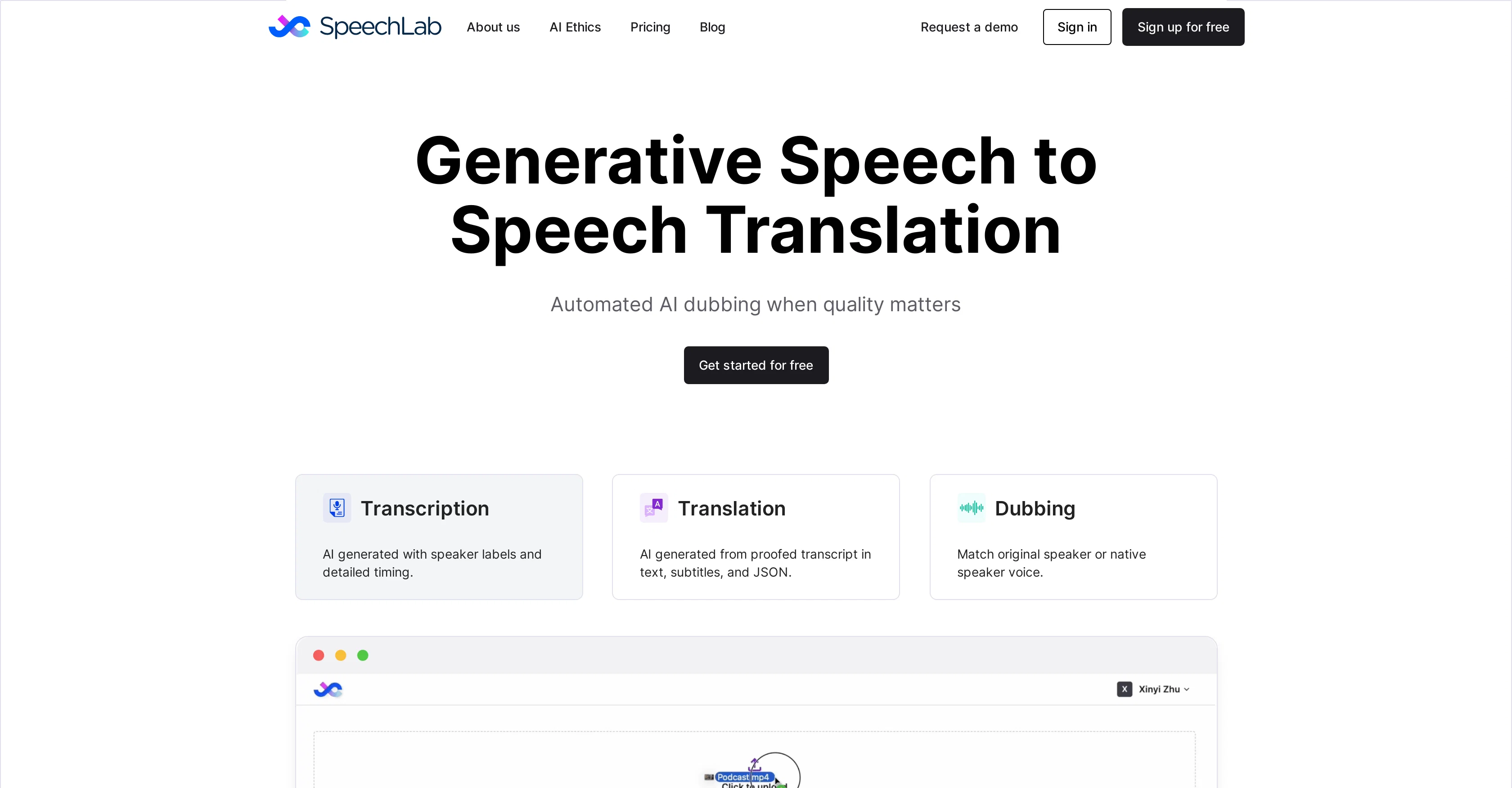 Speechlab screenshot