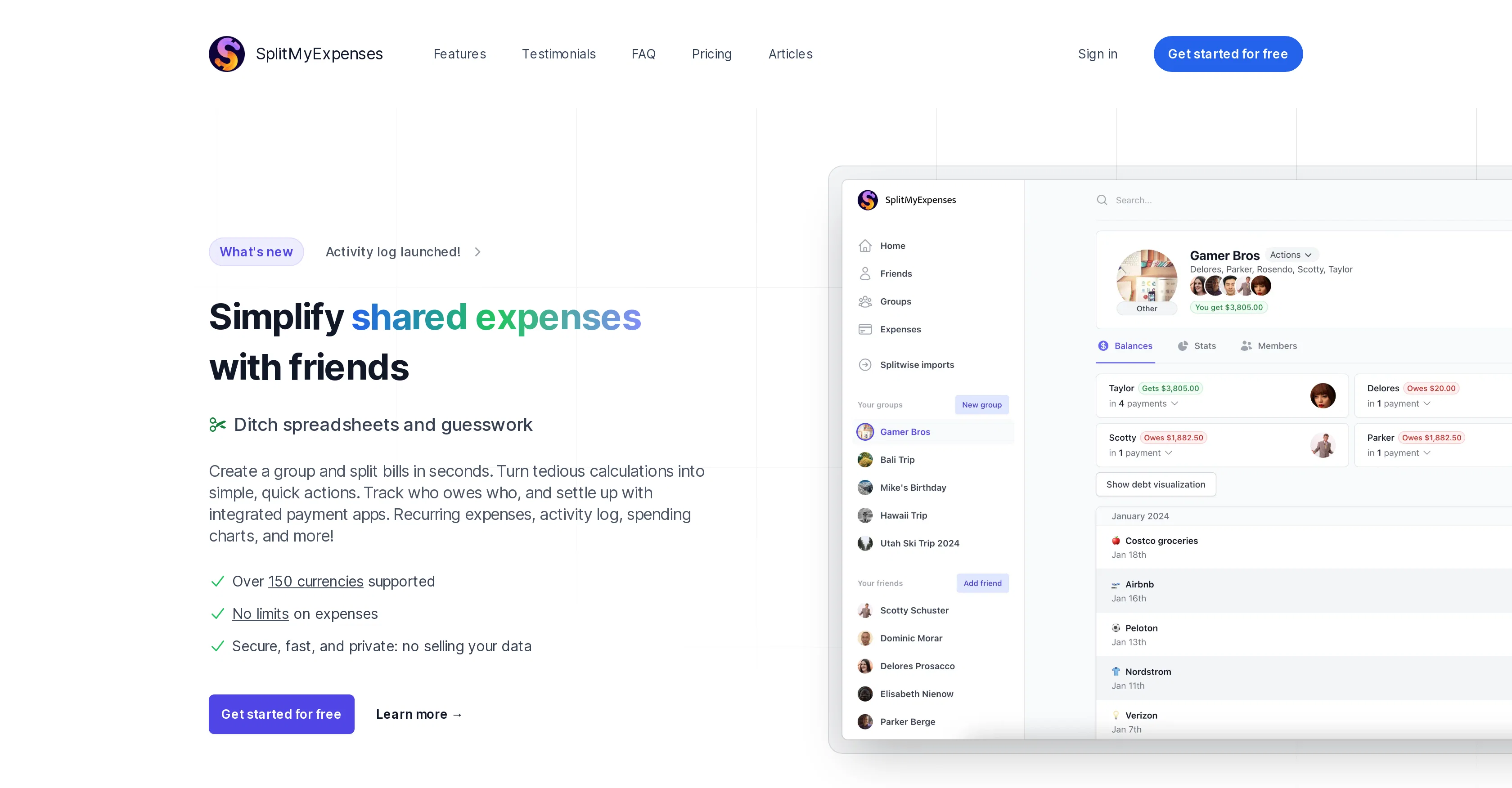 SplitMyExpenses screenshot