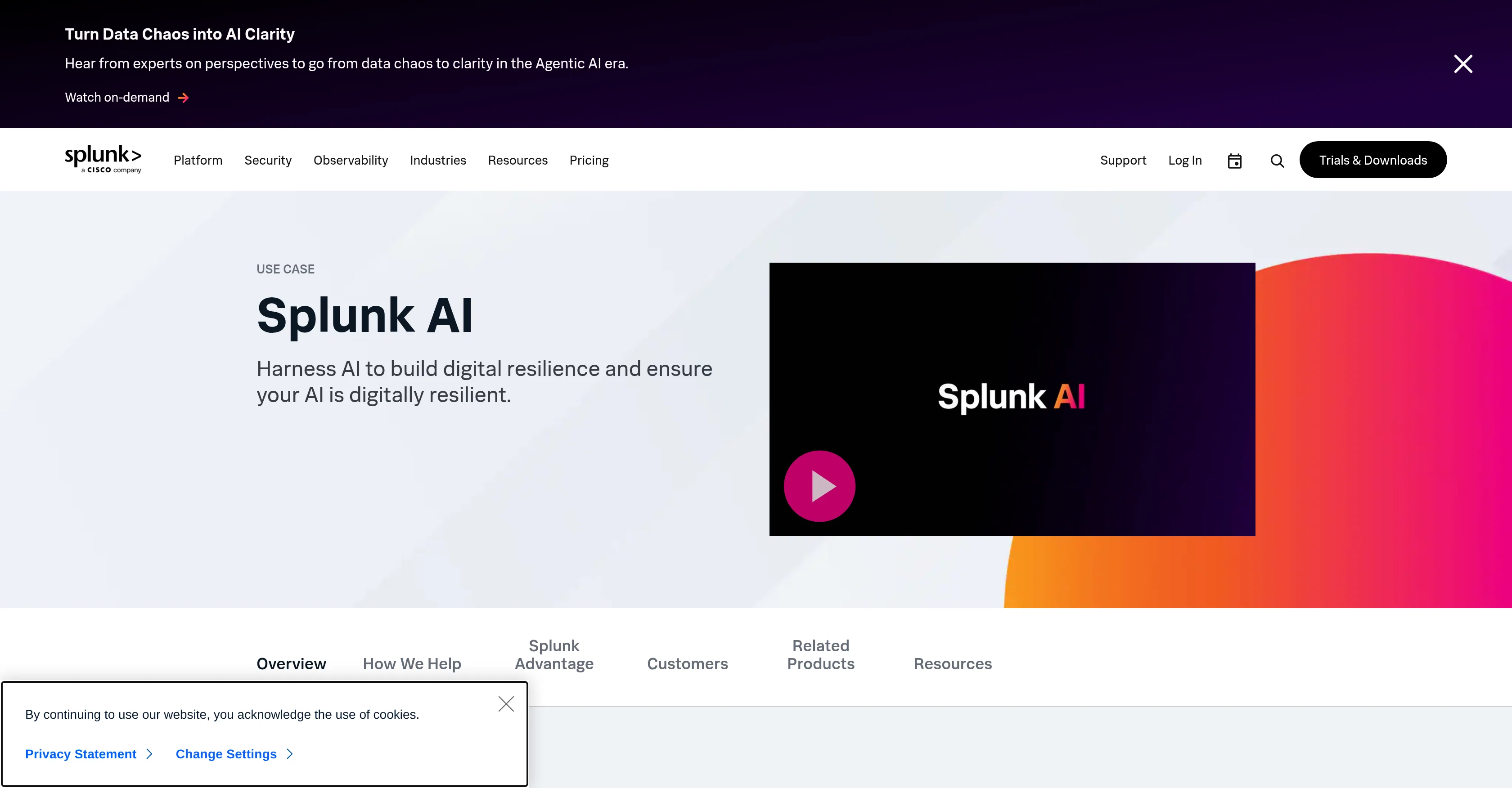 Splunk AI screenshot
