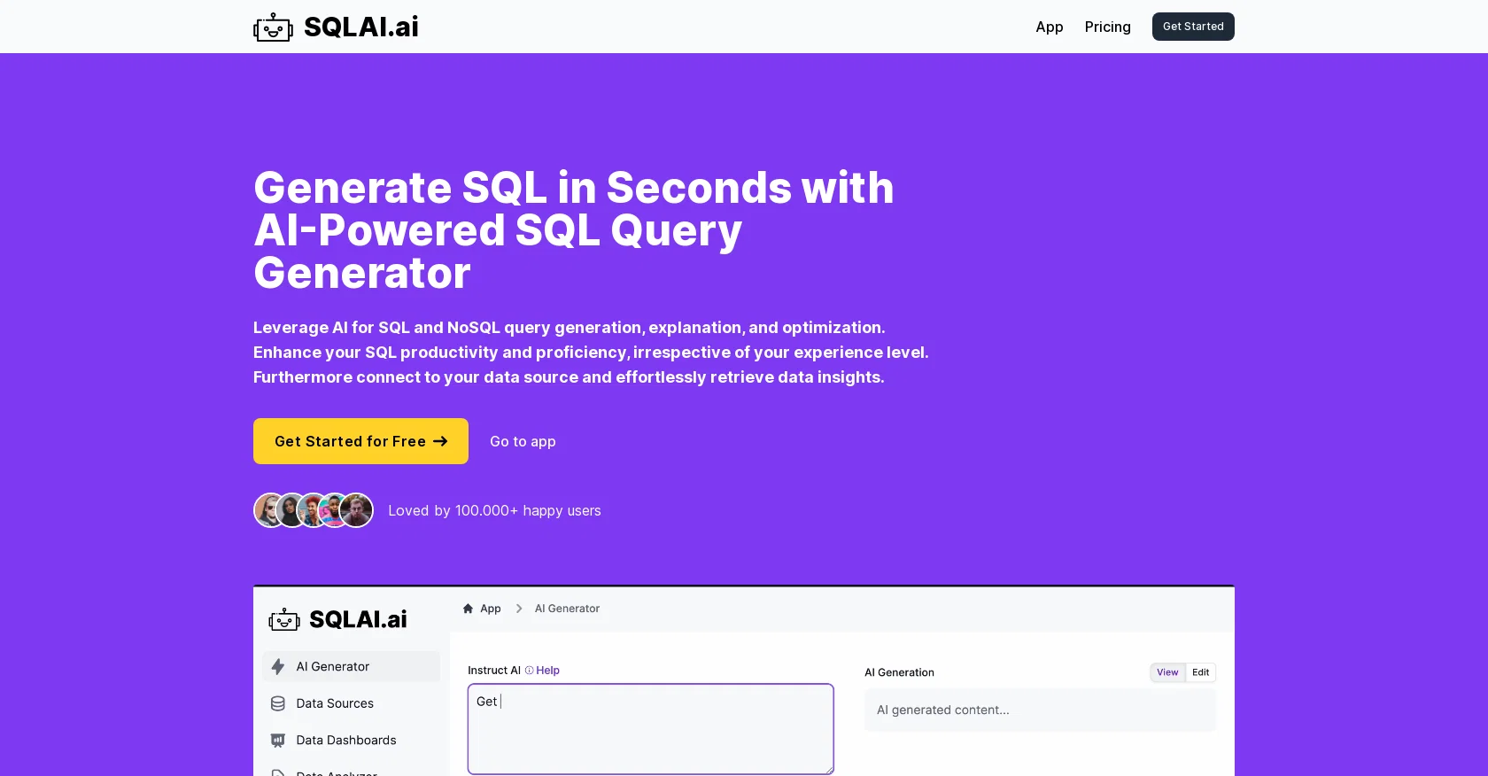 SQLAI screenshot