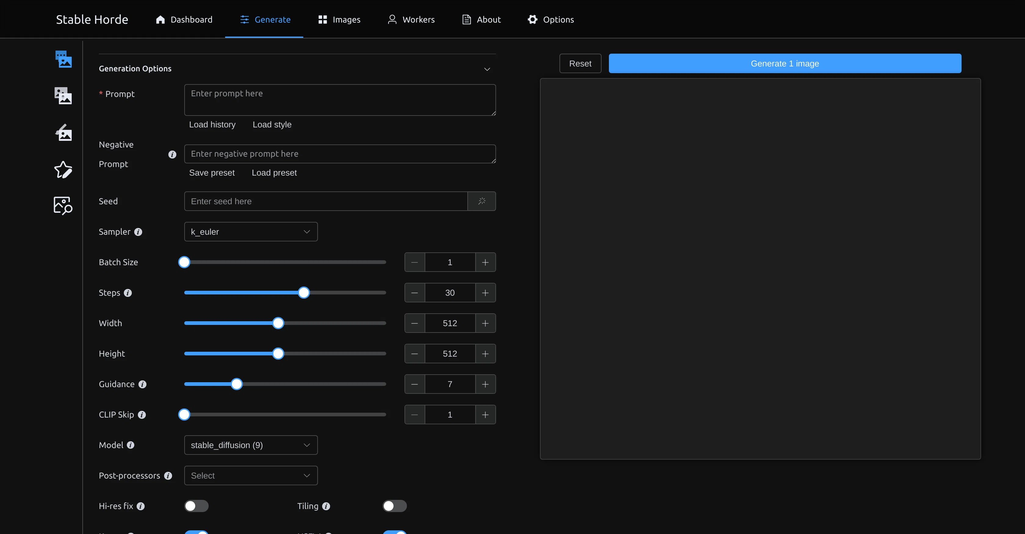 Stable UI screenshot