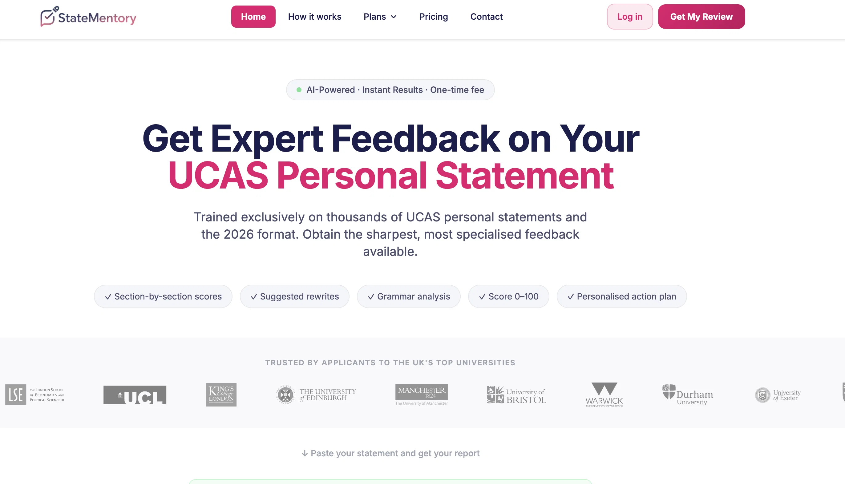Statementory - UCAS Personal Statement Checker screenshot