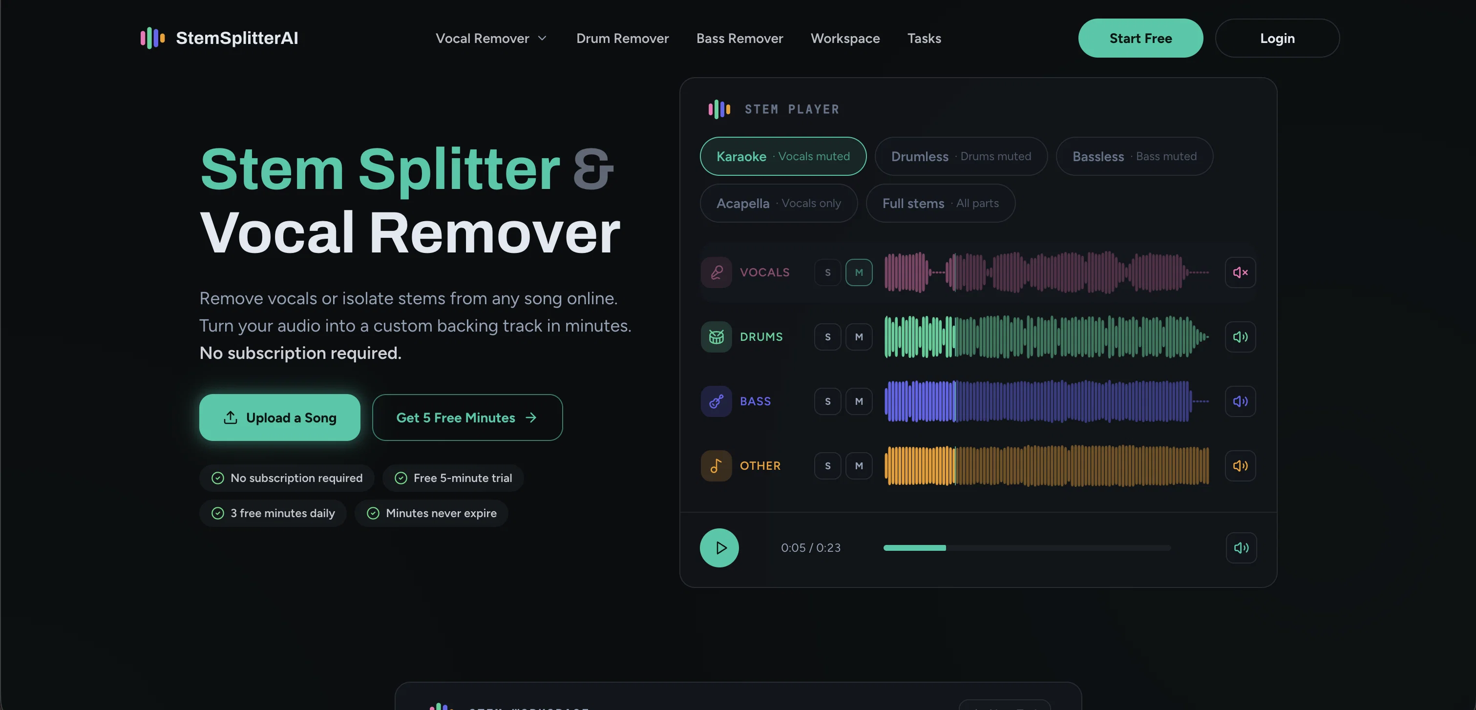 StemSplitterAI screenshot