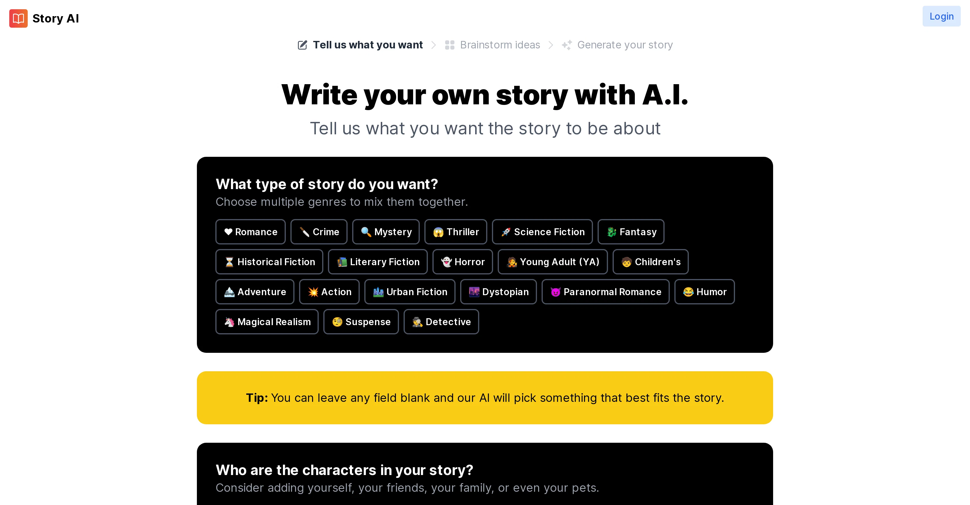Story AI screenshot