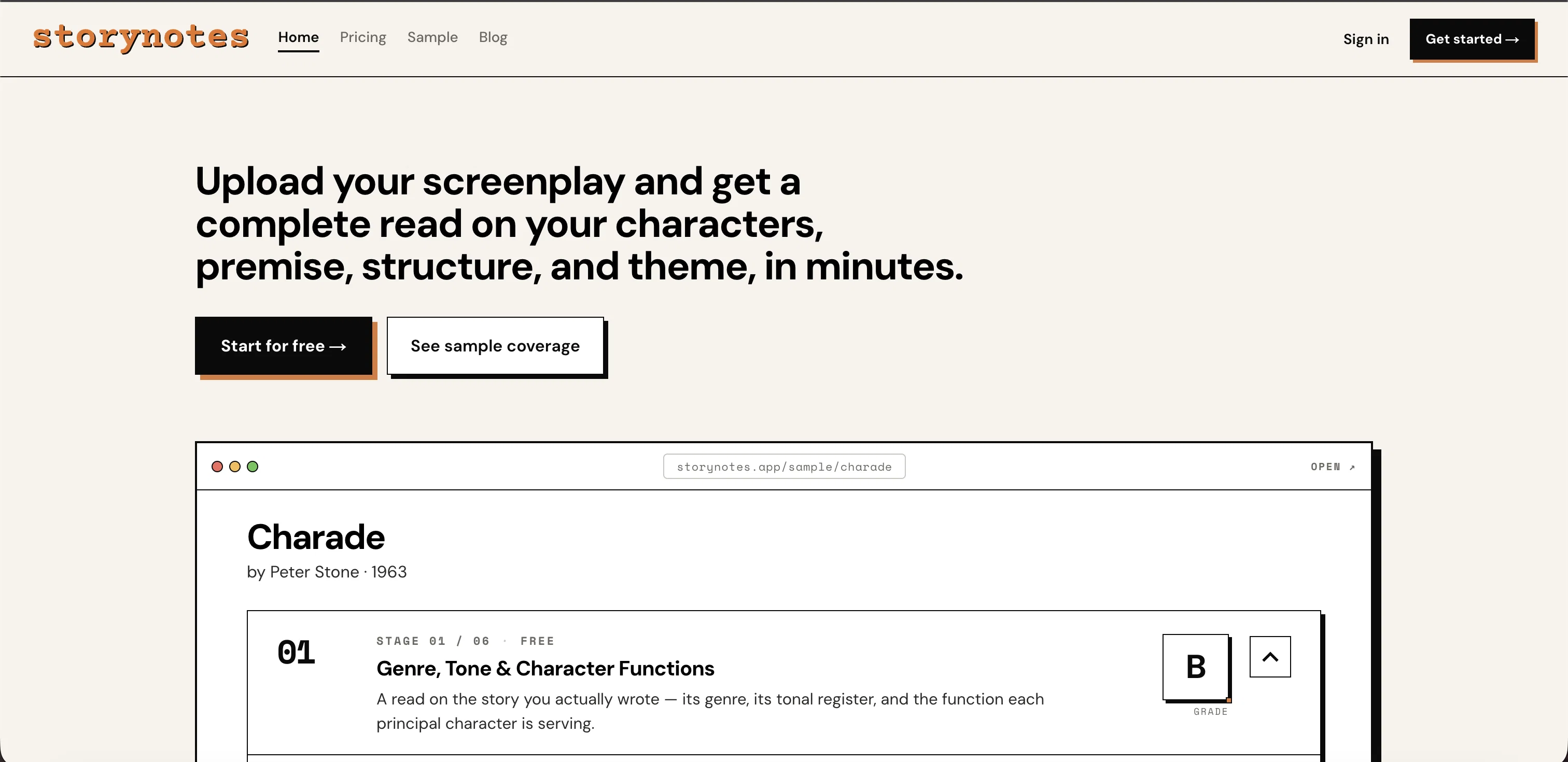 Story Notes screenshot