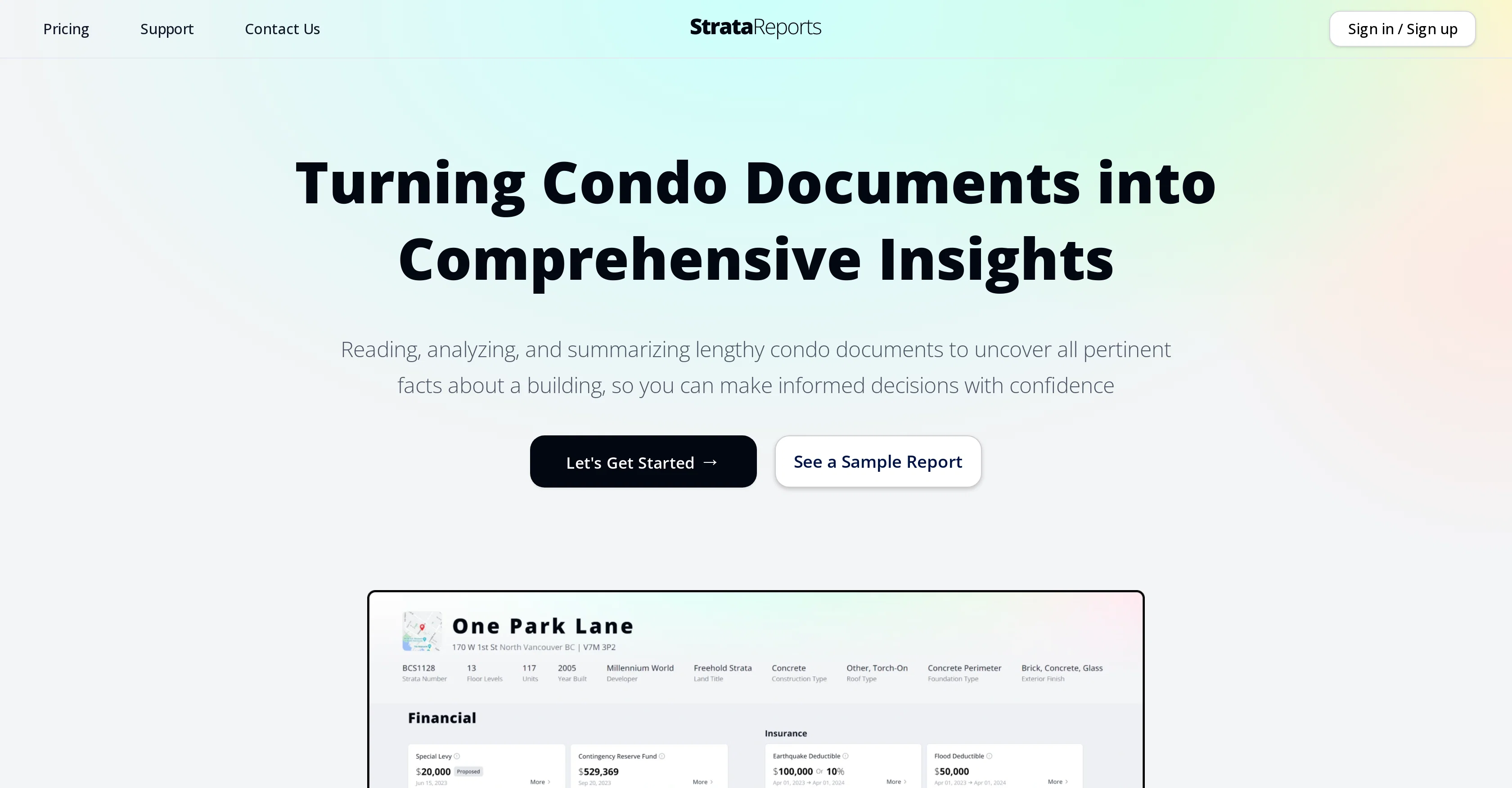 StrataReports screenshot