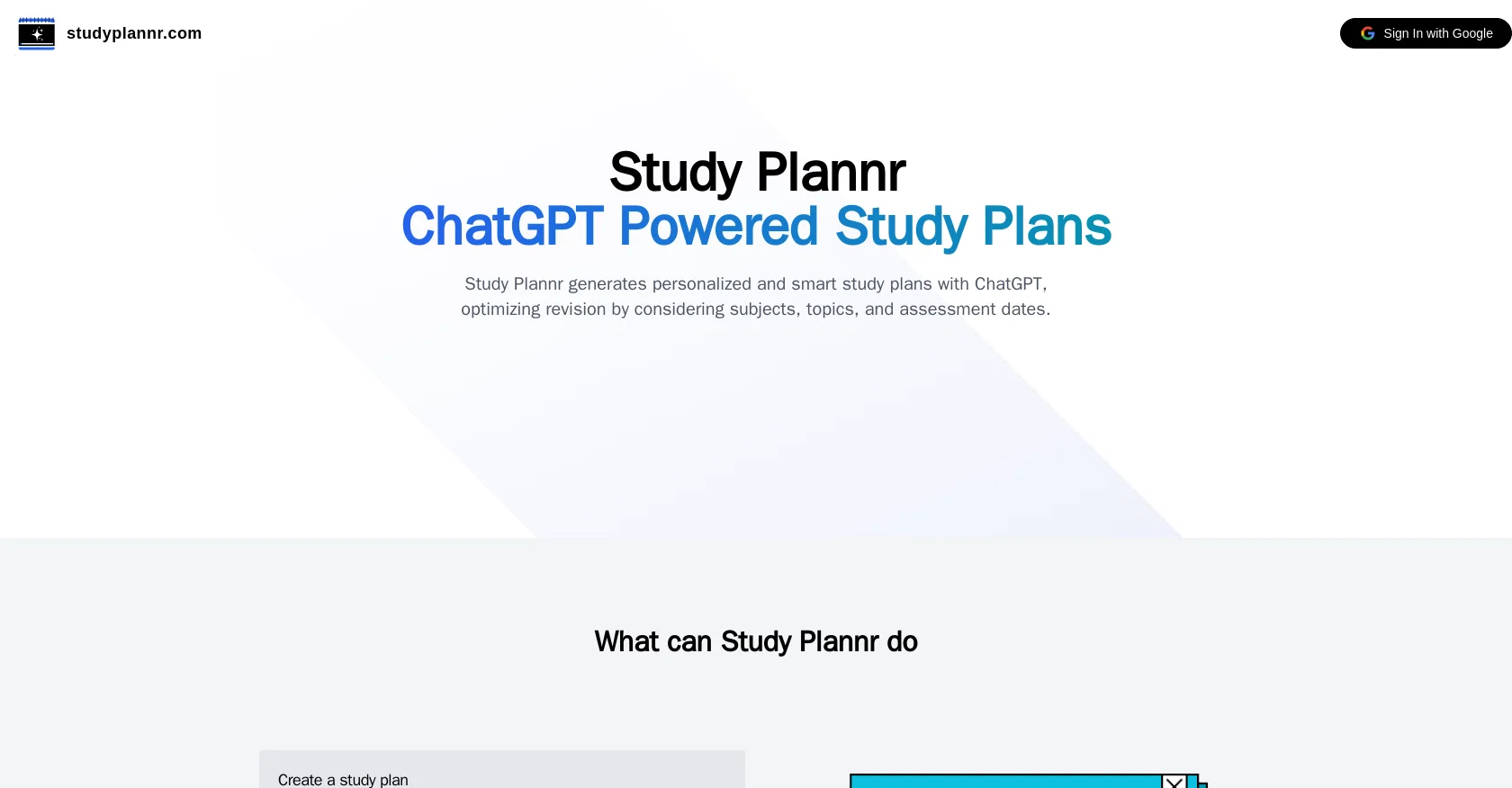StudyPlannr screenshot