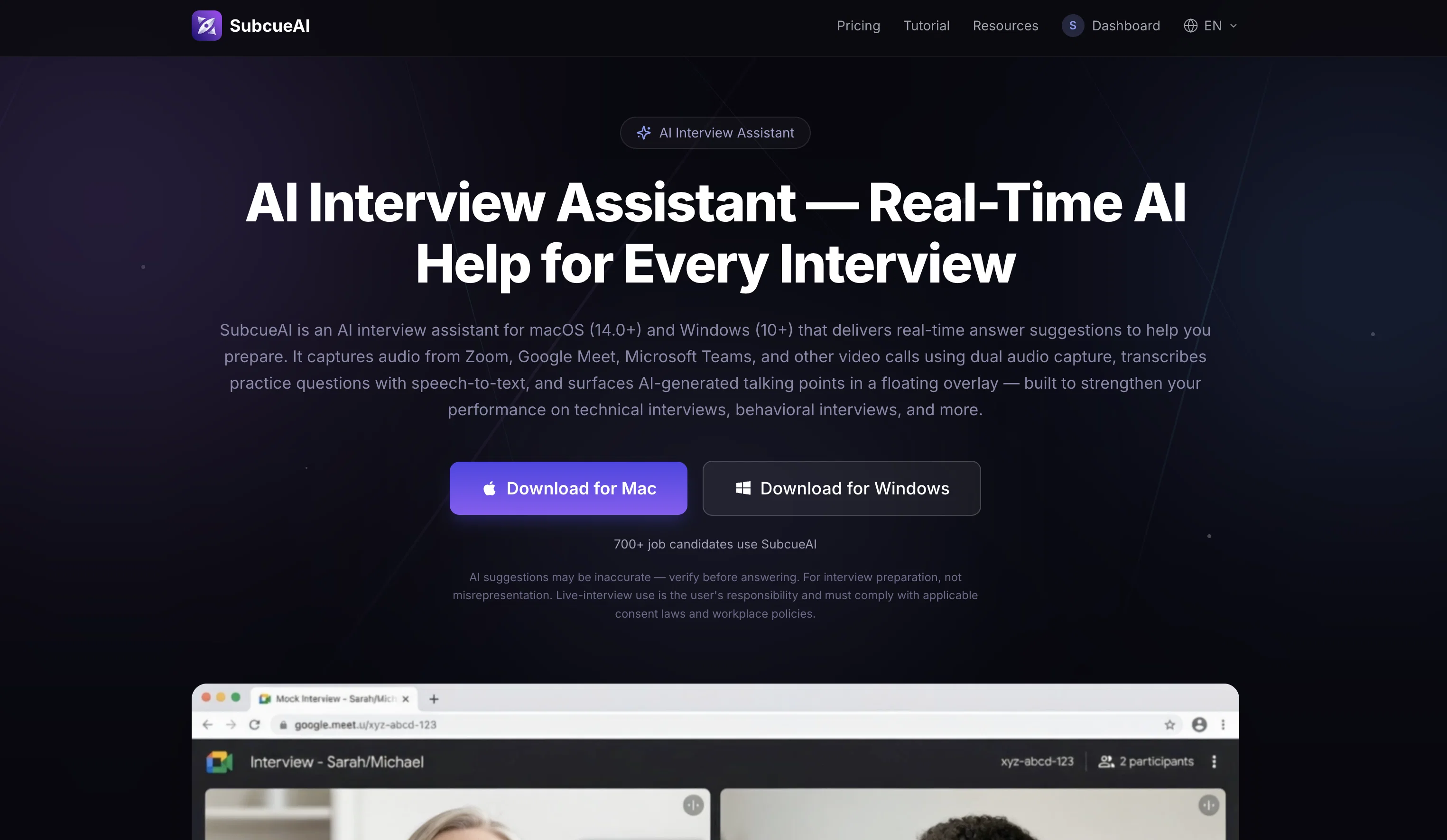 SubcueAI screenshot