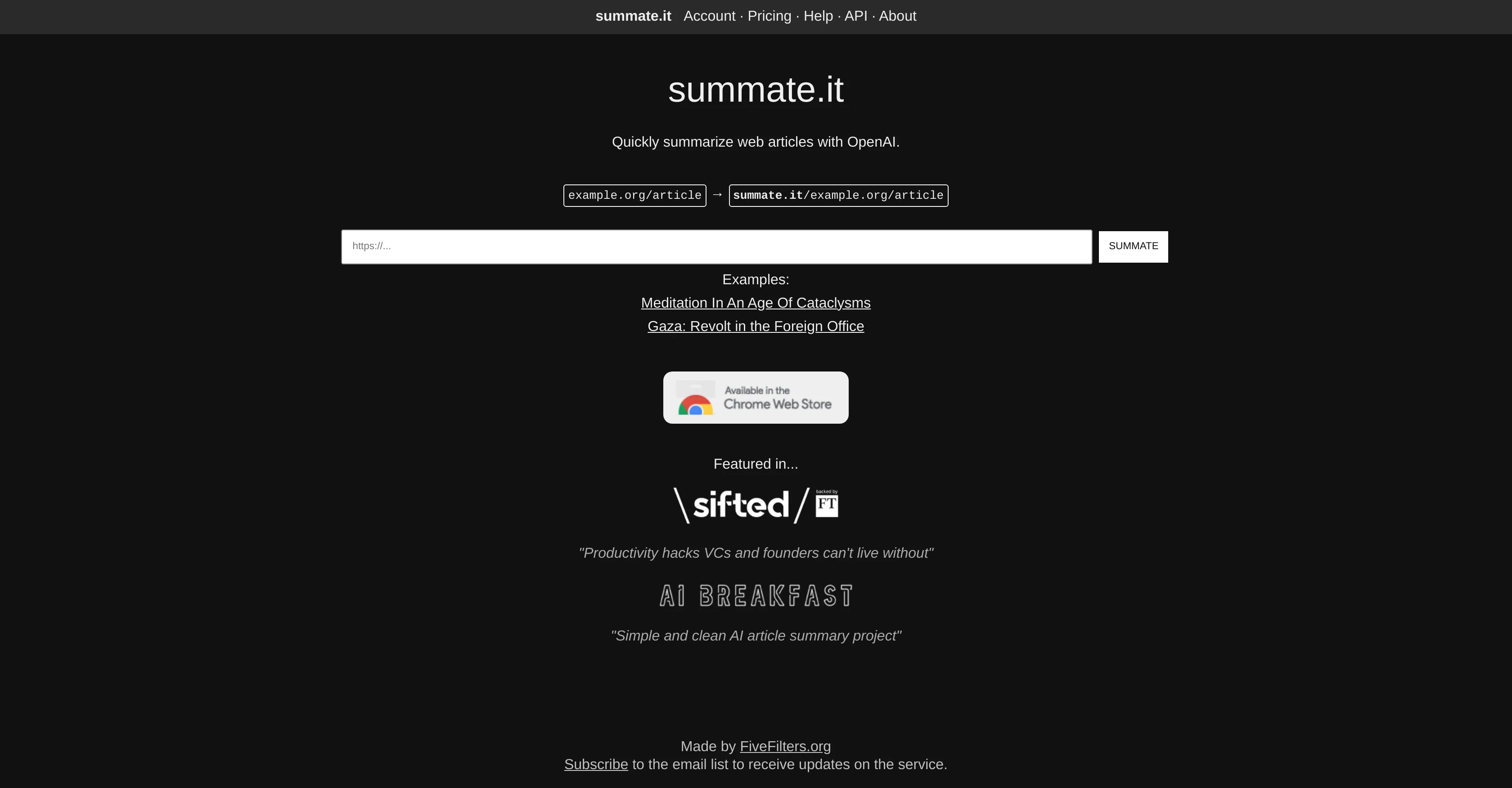 Summate screenshot