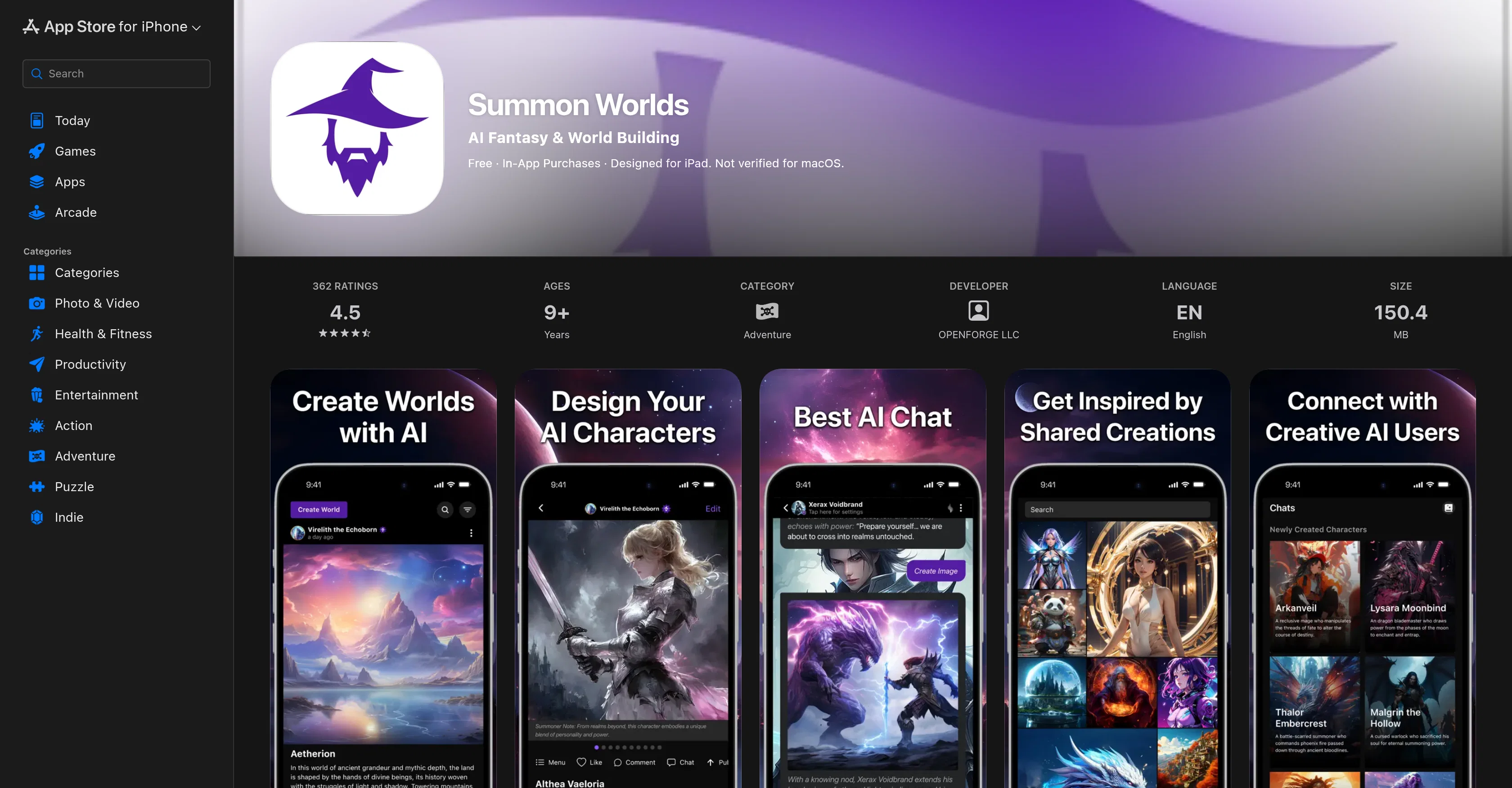 Summon Worlds screenshot