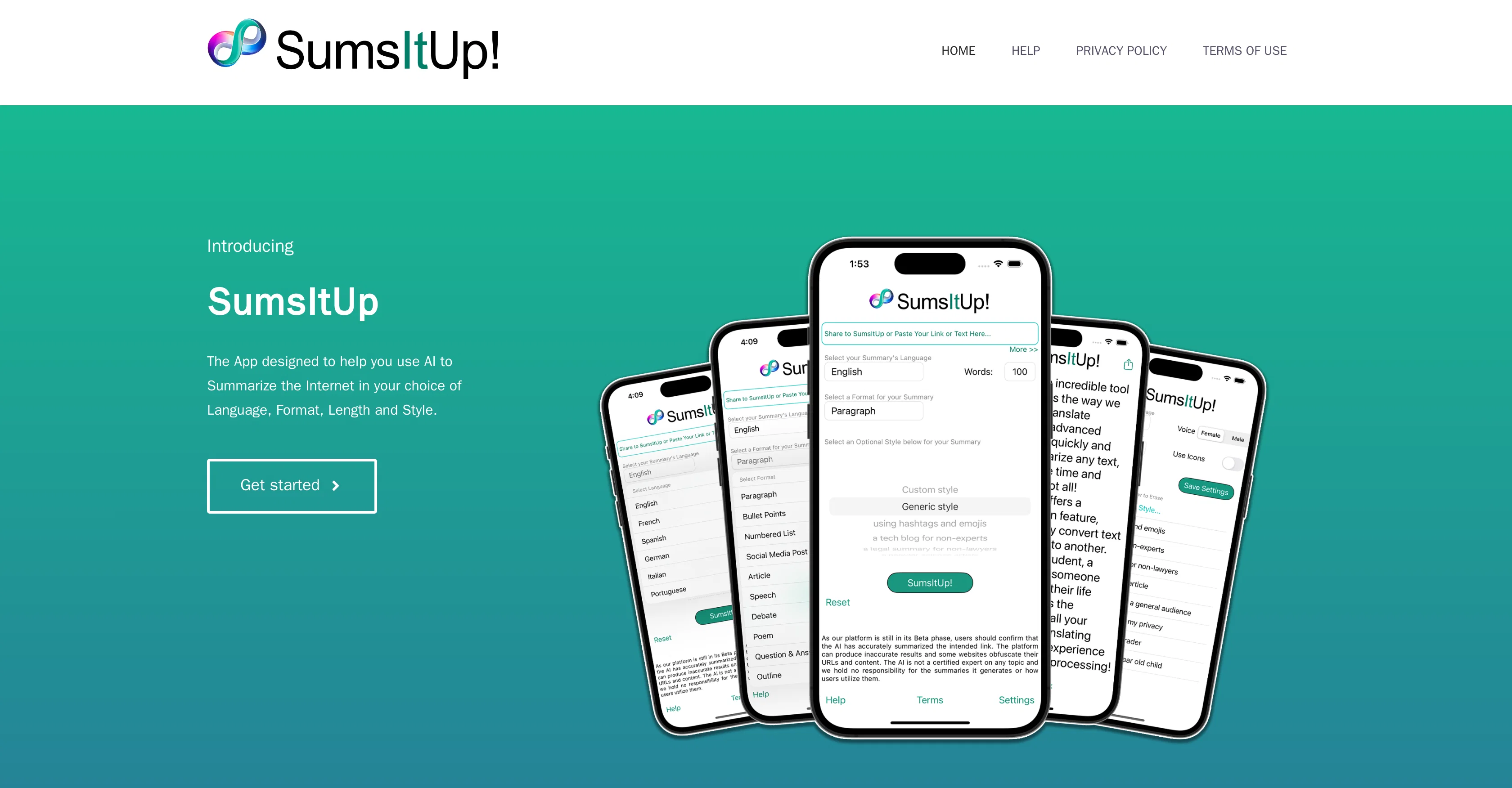 SumsItUp screenshot