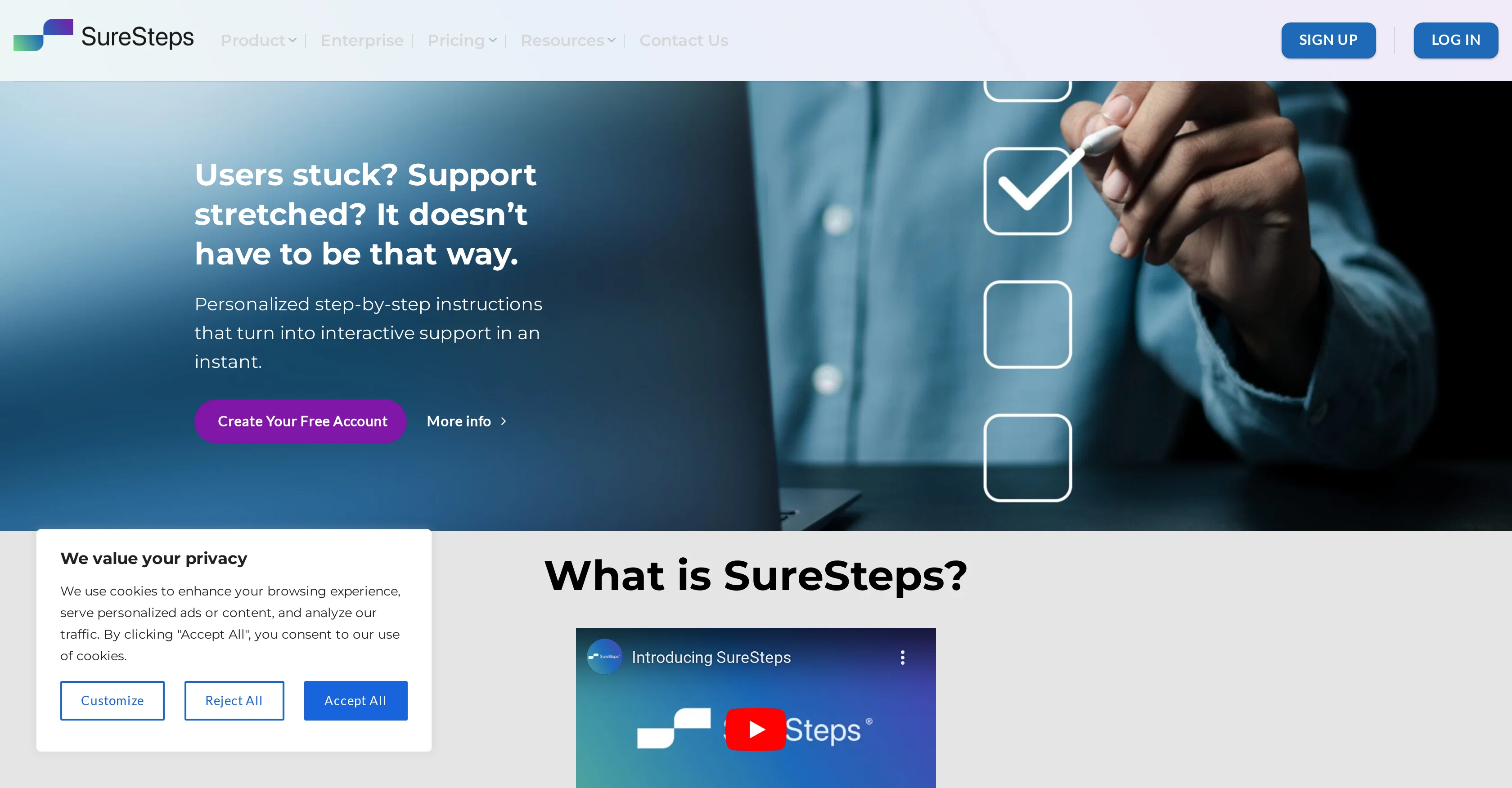 SureSteps screenshot