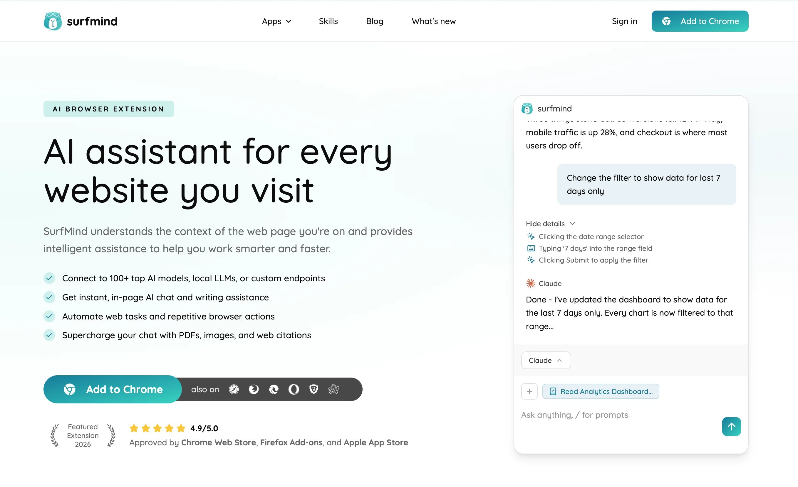 SurfMind screenshot