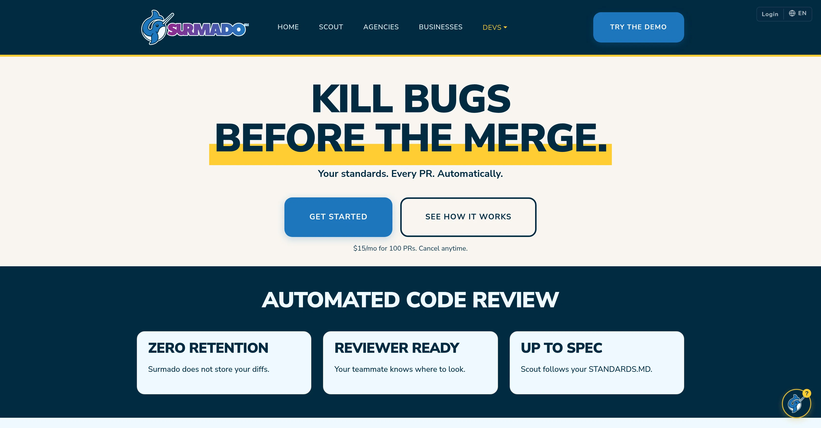Surmado Code Review screenshot