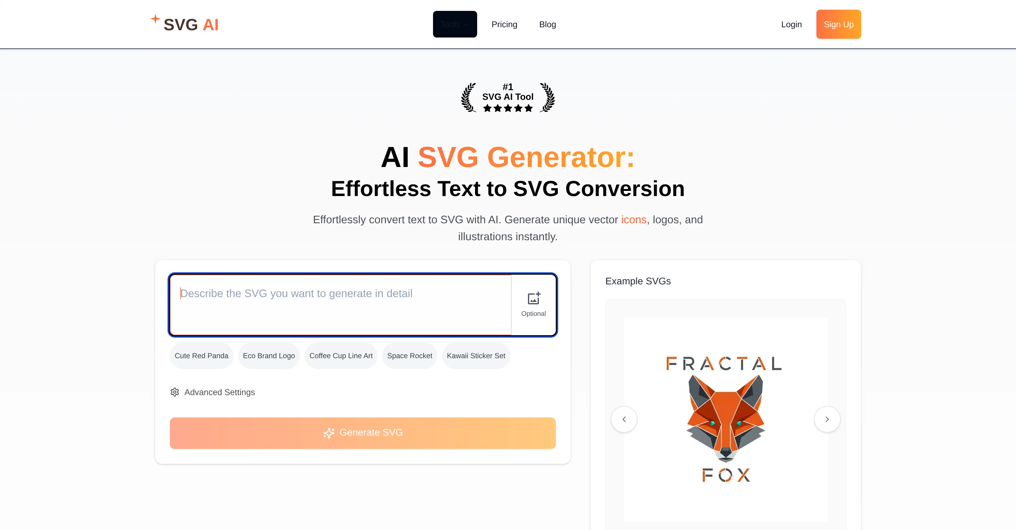 SVG AI screenshot