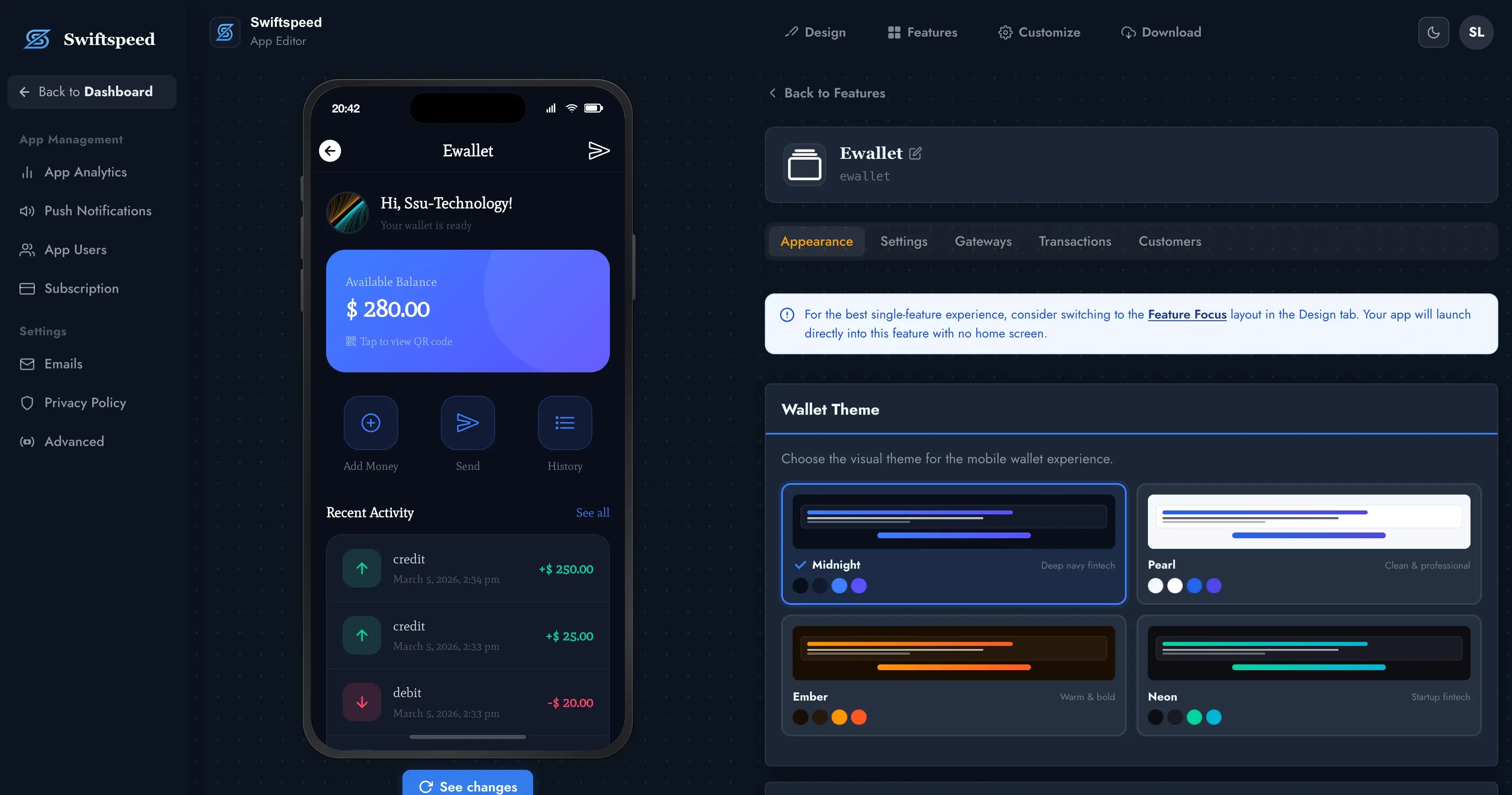 Swiftspeed screenshot